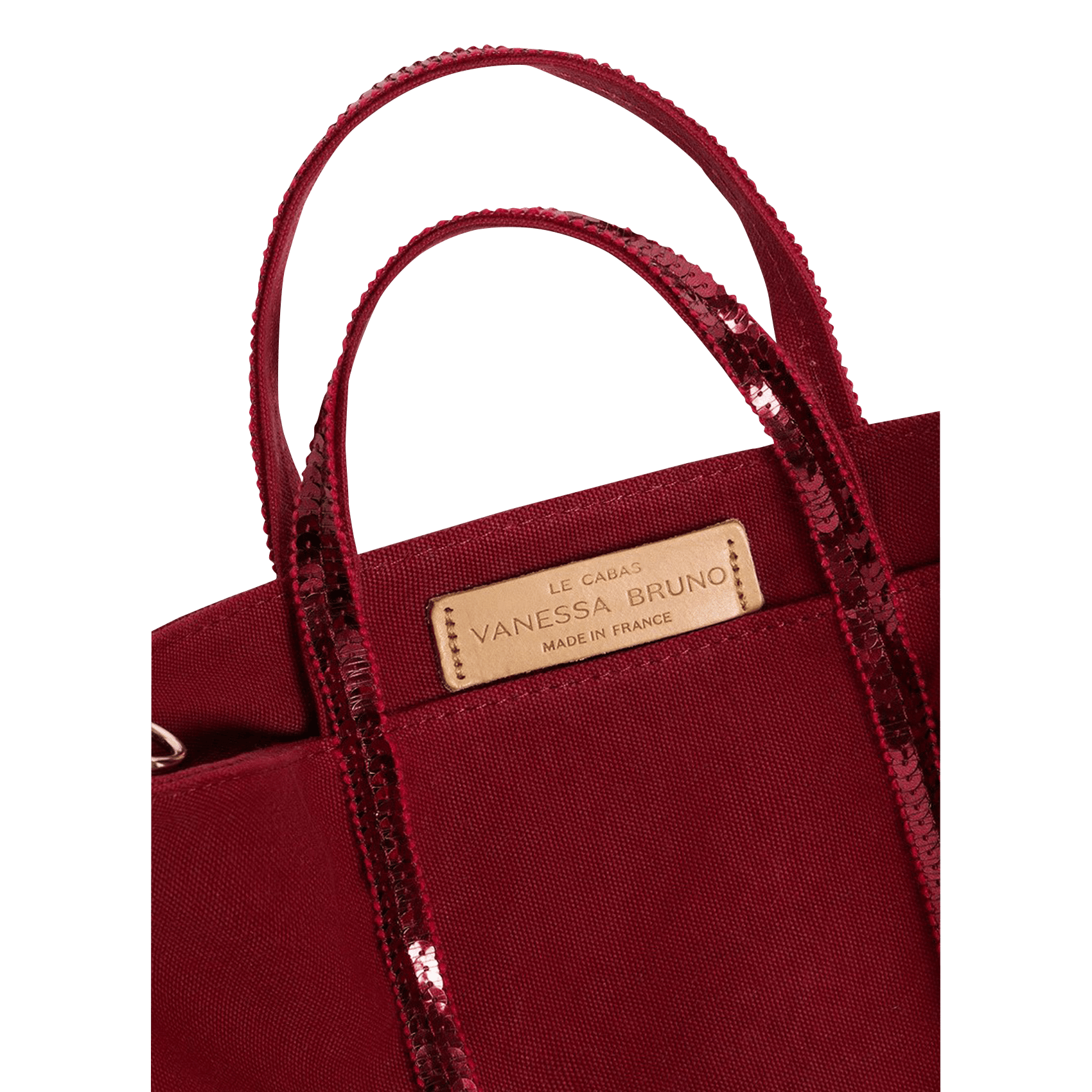 Mini canvas and sequin tote bag | Red VANESSA BRUNO Women