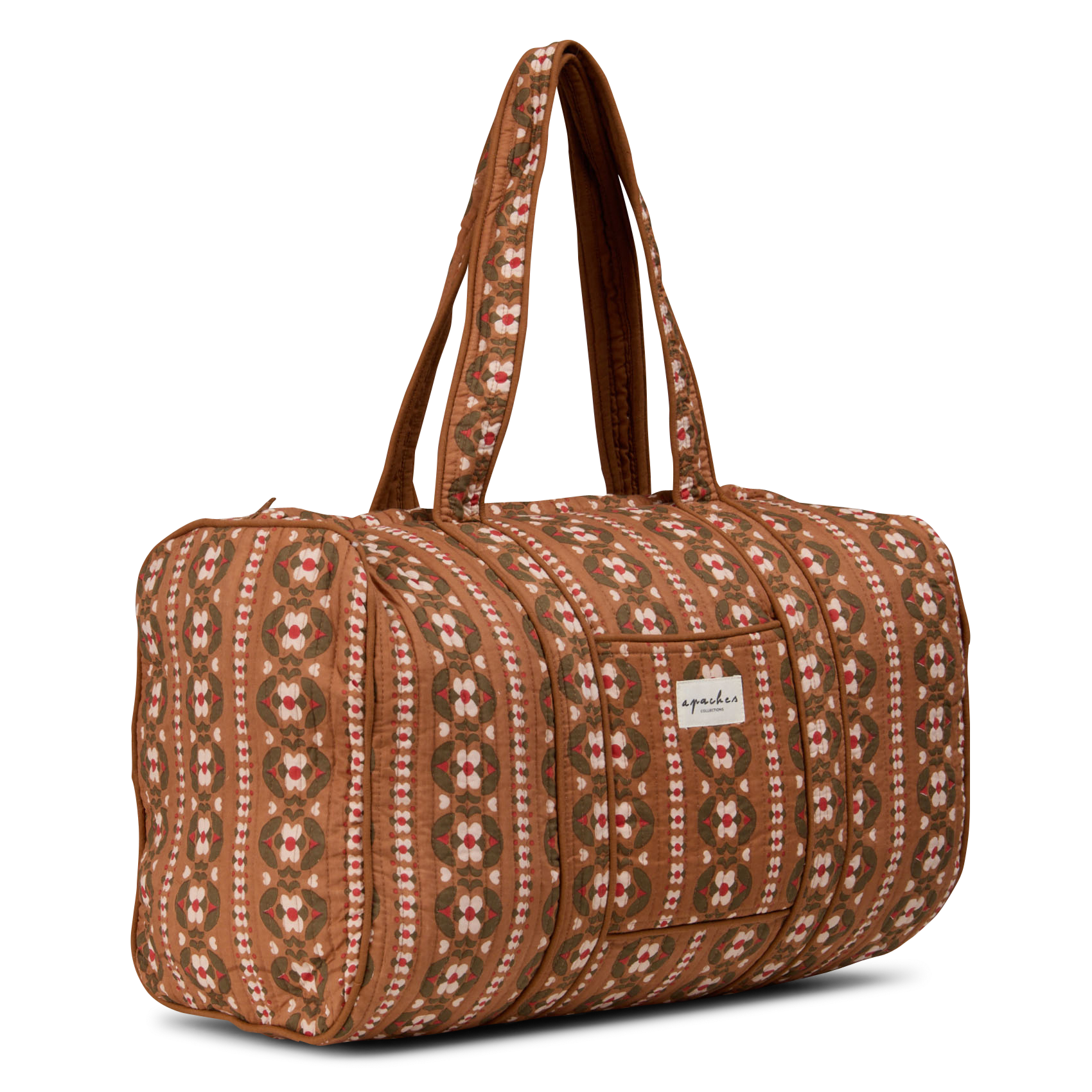 Sac weekend en coton imprimé APACHES COLLECTIONS Beige