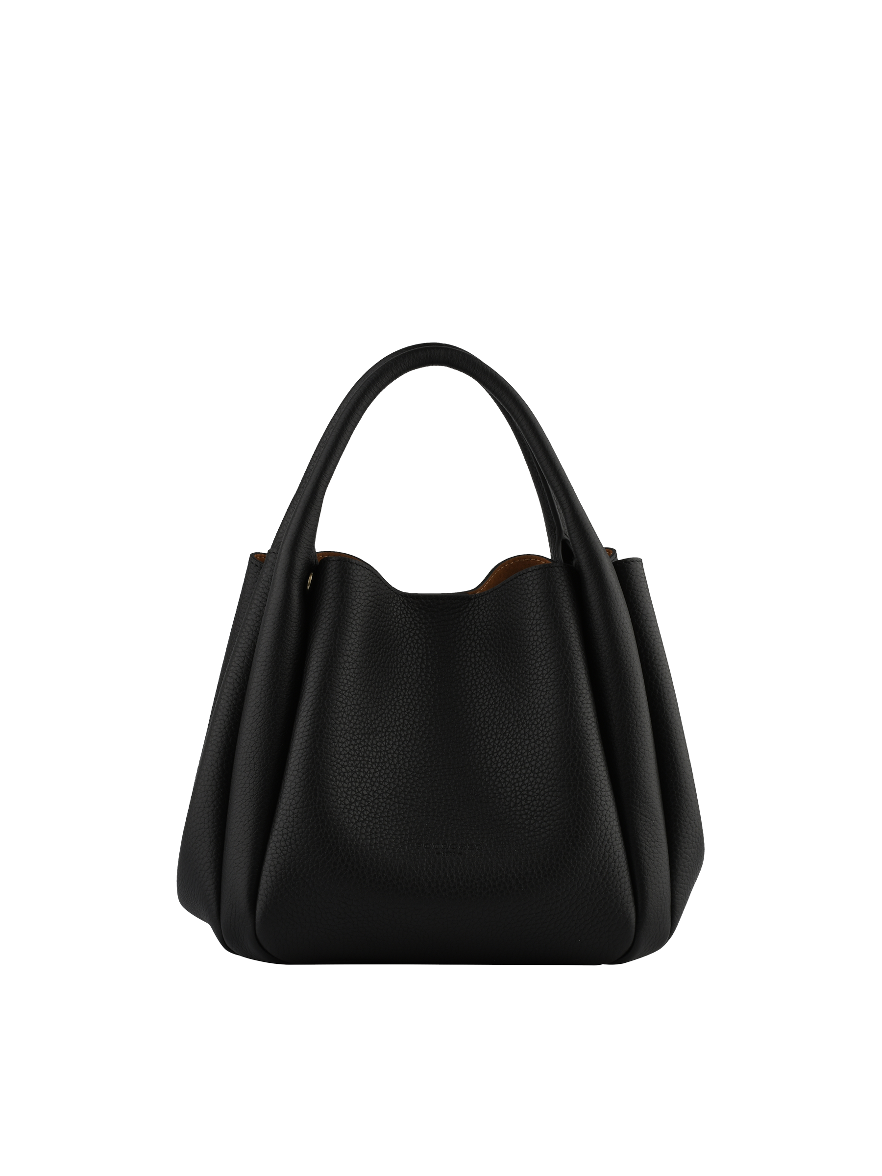 Calfskin leather handbag POURCHET
