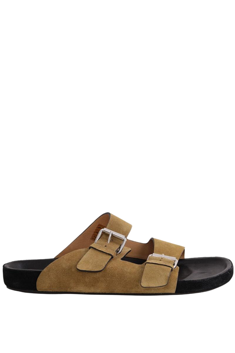 Faux leather sandals ISABEL MARANT - Seconde Main Khaki
