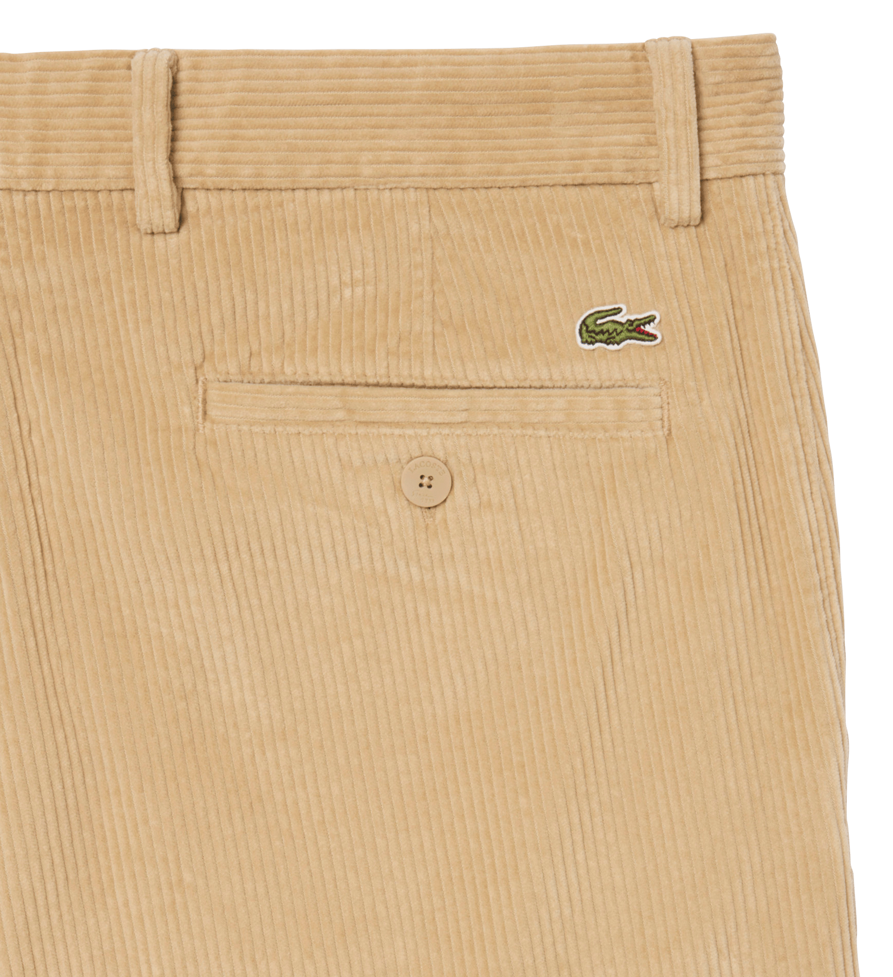 Rechte broek van ribkatoen LACOSTE Beige