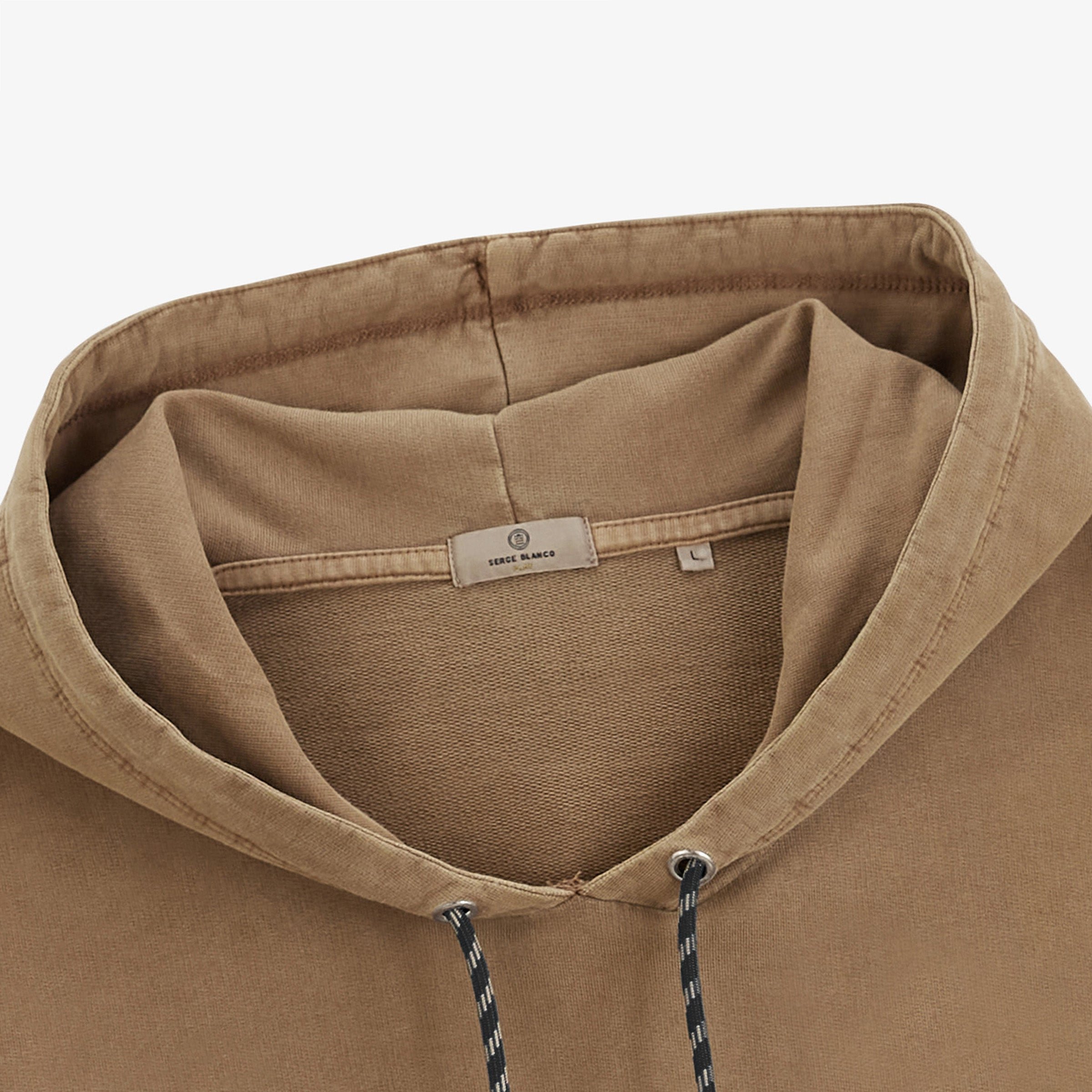 Cotton fleece hoodie SERGE BLANCO Brown