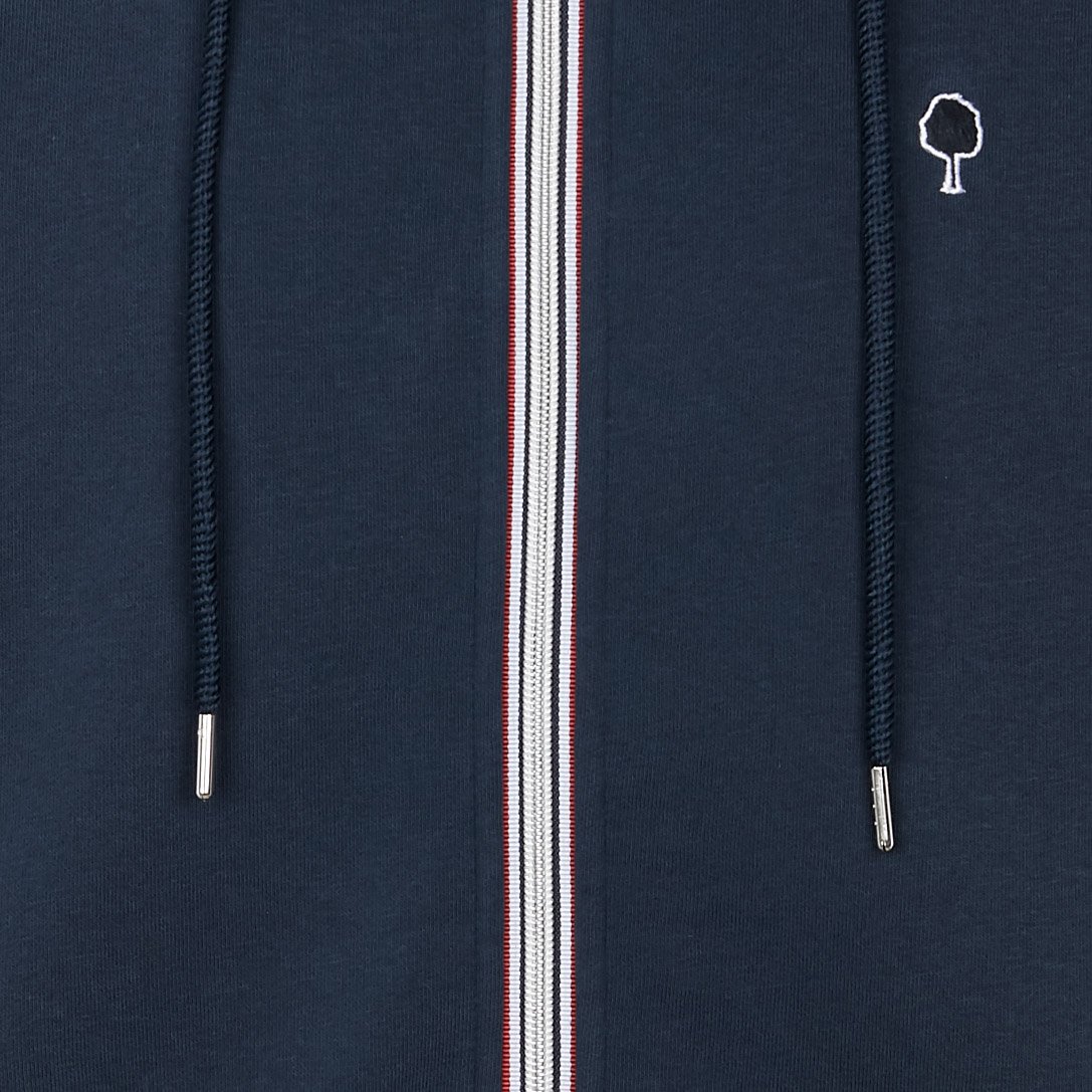 Regular-fit sweater van joggingstof met capuchon FAGUO Blauw