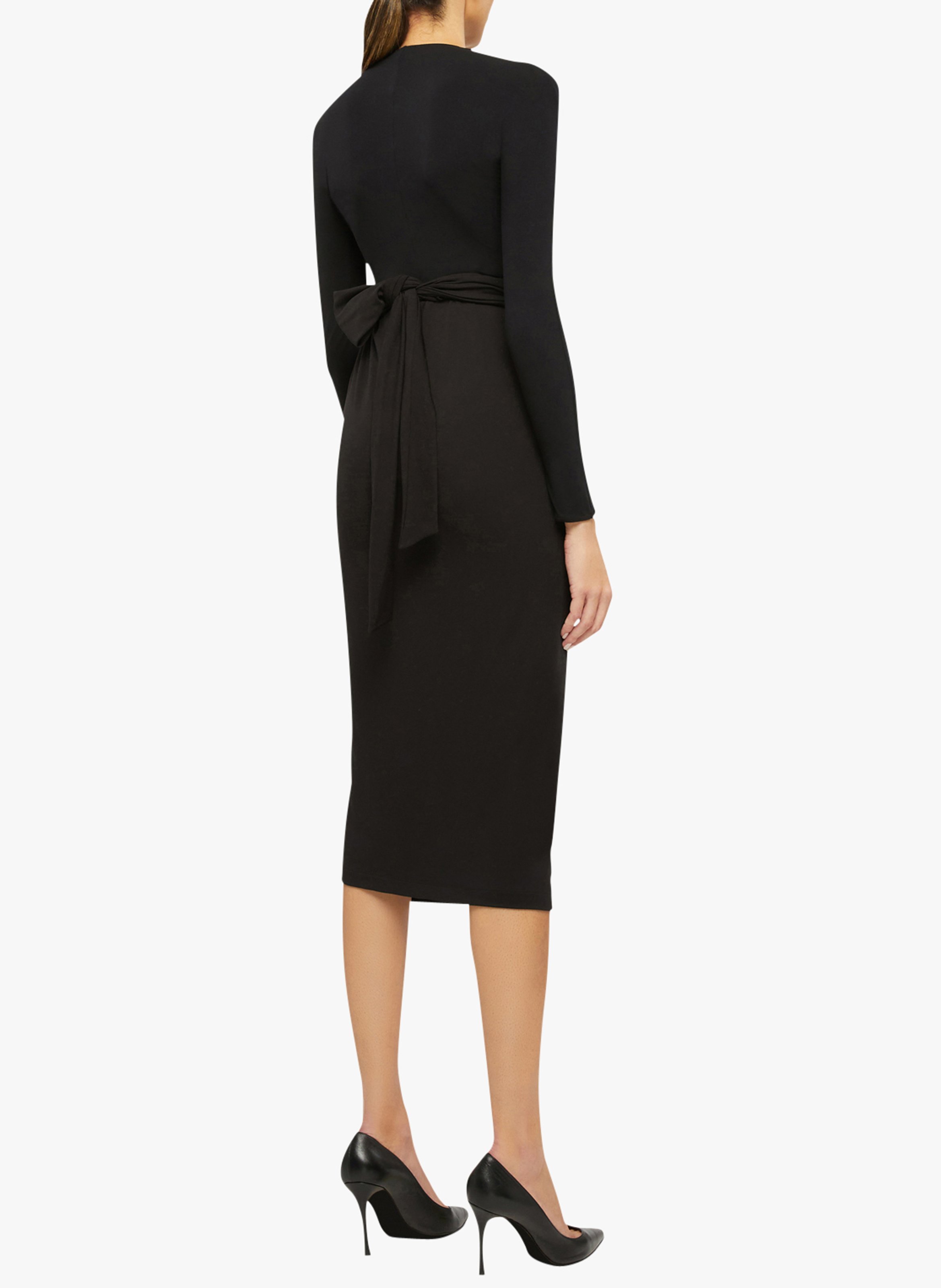 Jupe ajustée taille haute drapée WOLFORD Noir