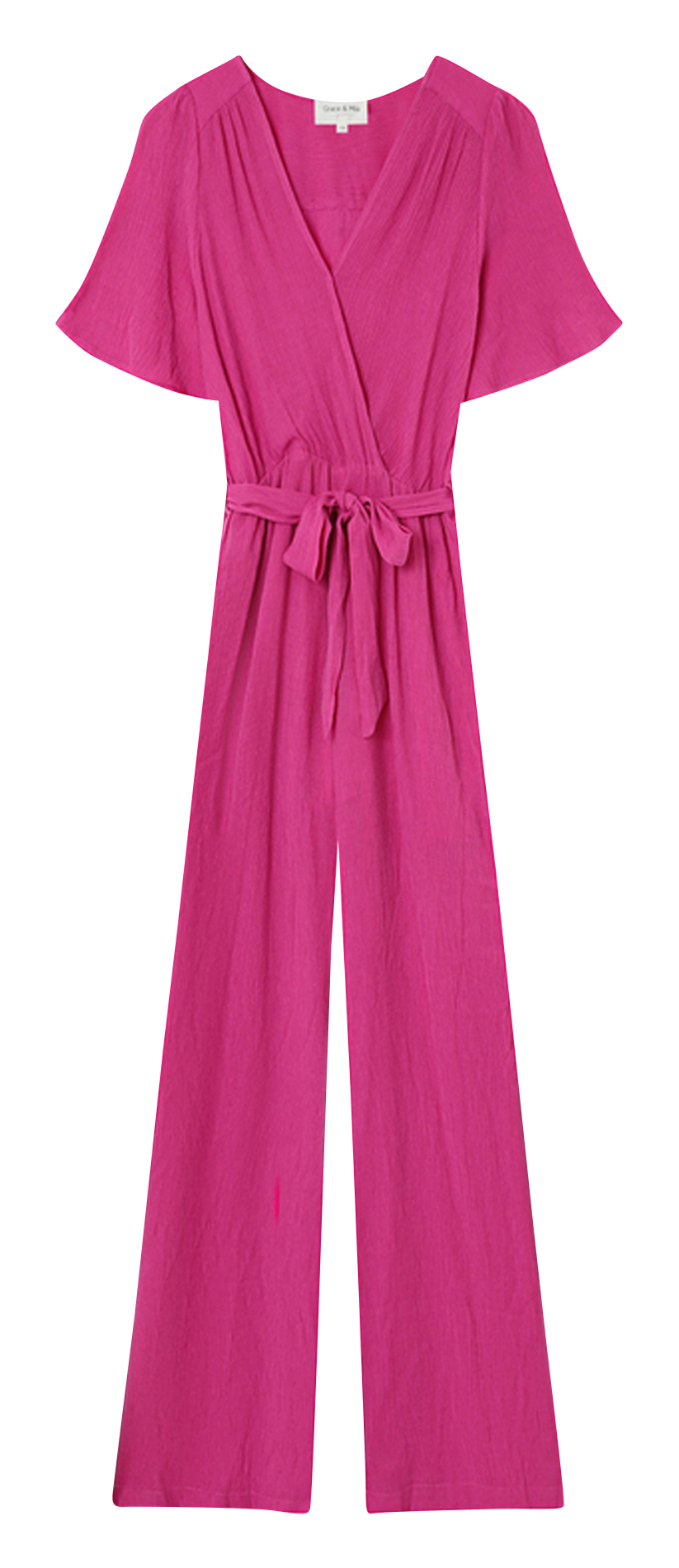 Wrap-neck loose jumpsuit GRACE ET MILA