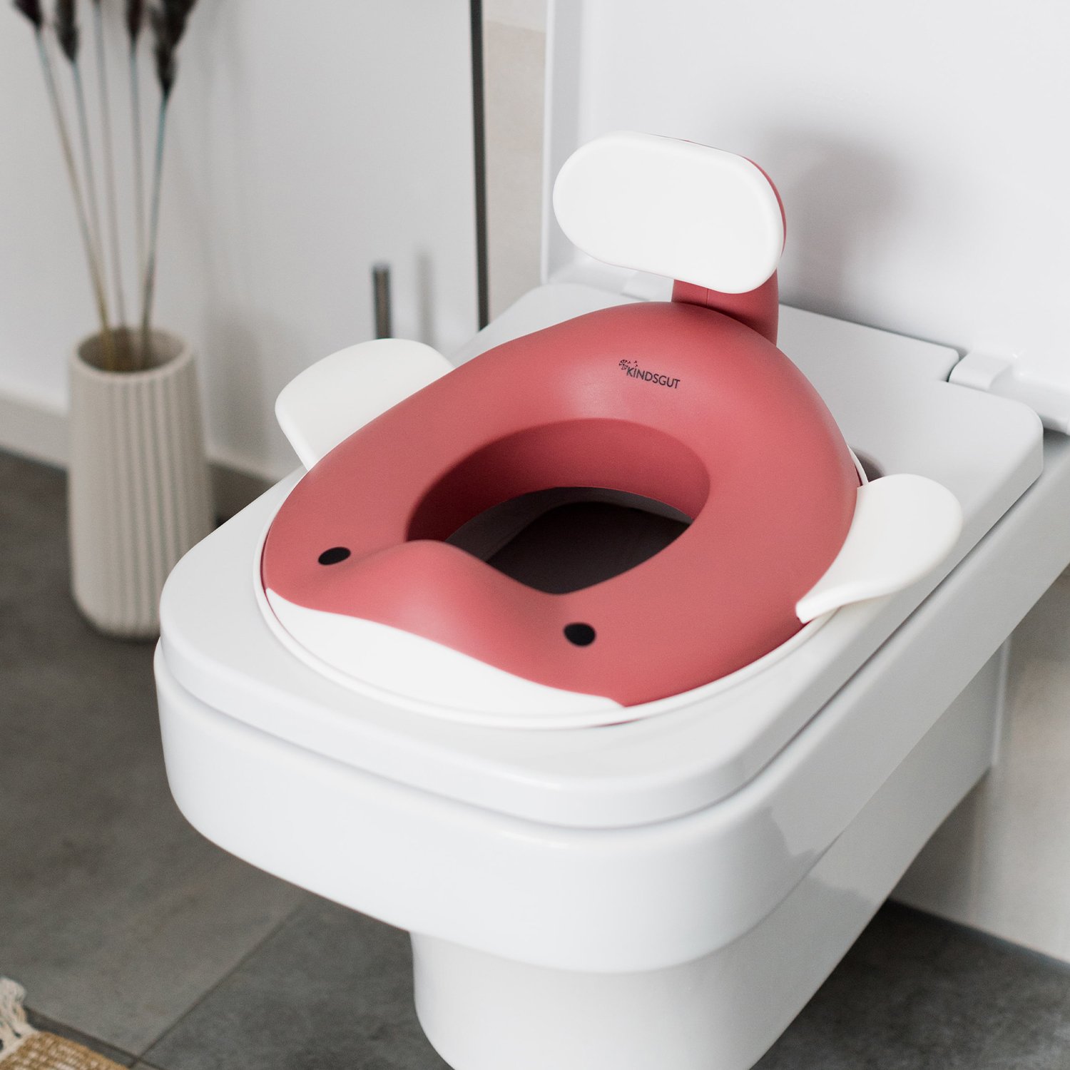Whale kids' toilet seat KINDSGUT Pink