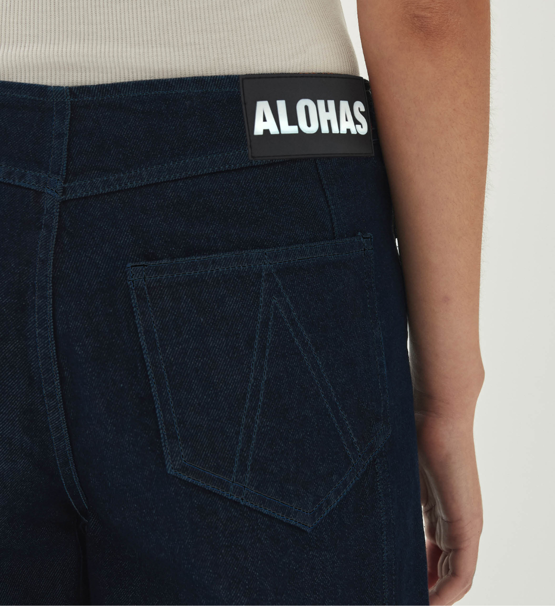 Cotton straight jeans ALOHAS Blue