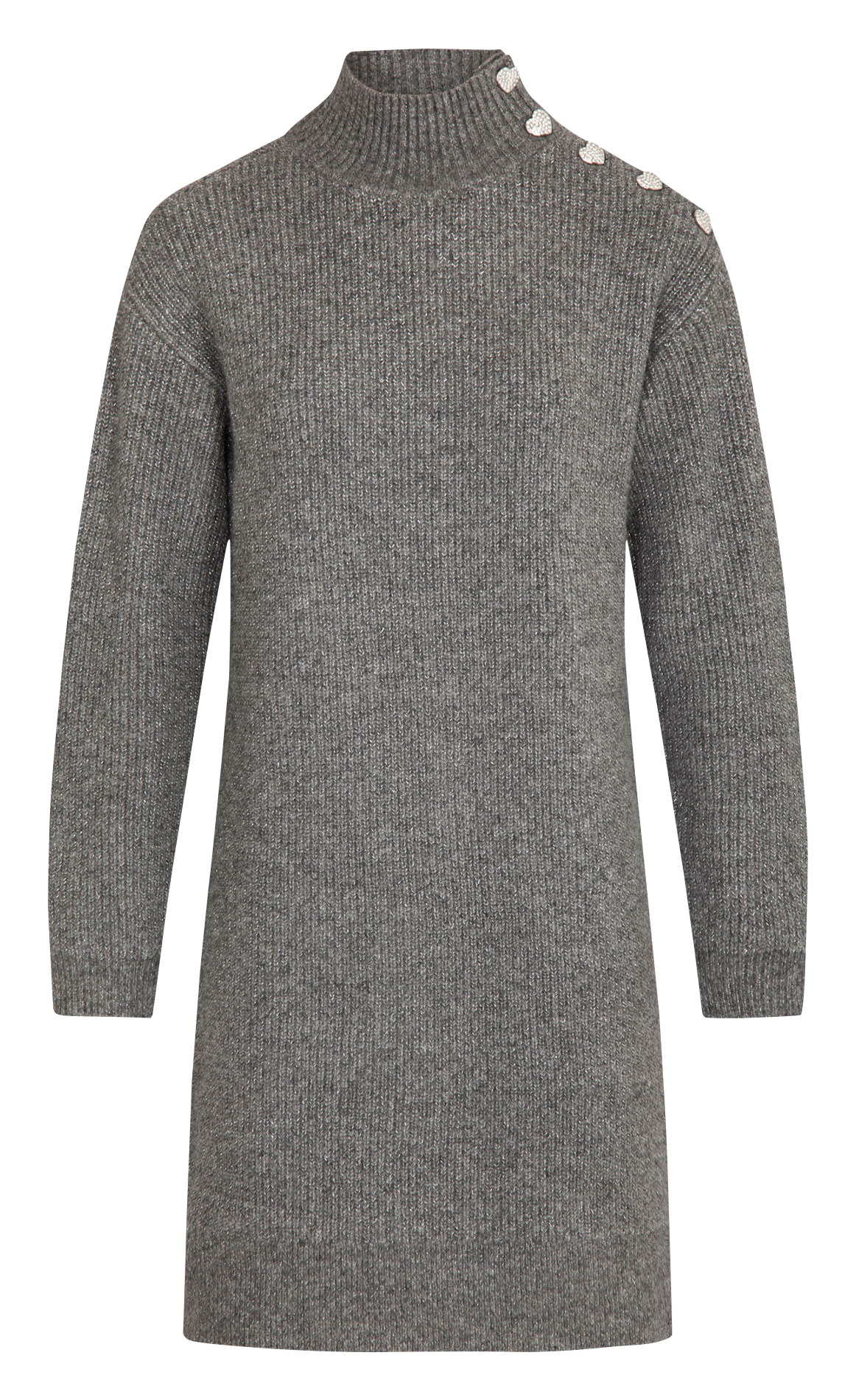 Robe pull droite à col montant MORGAN Gris