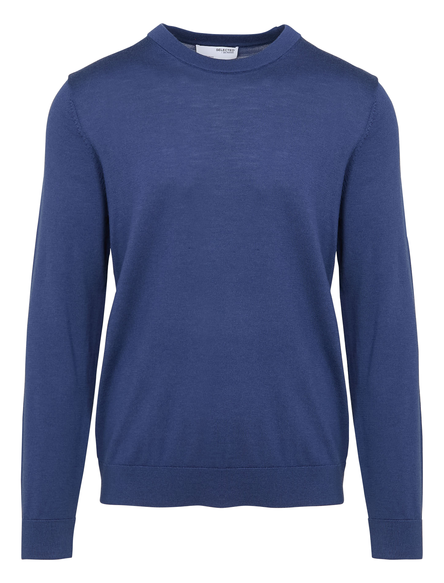 Abidjan wool round-neck sweater SELECTED Blue