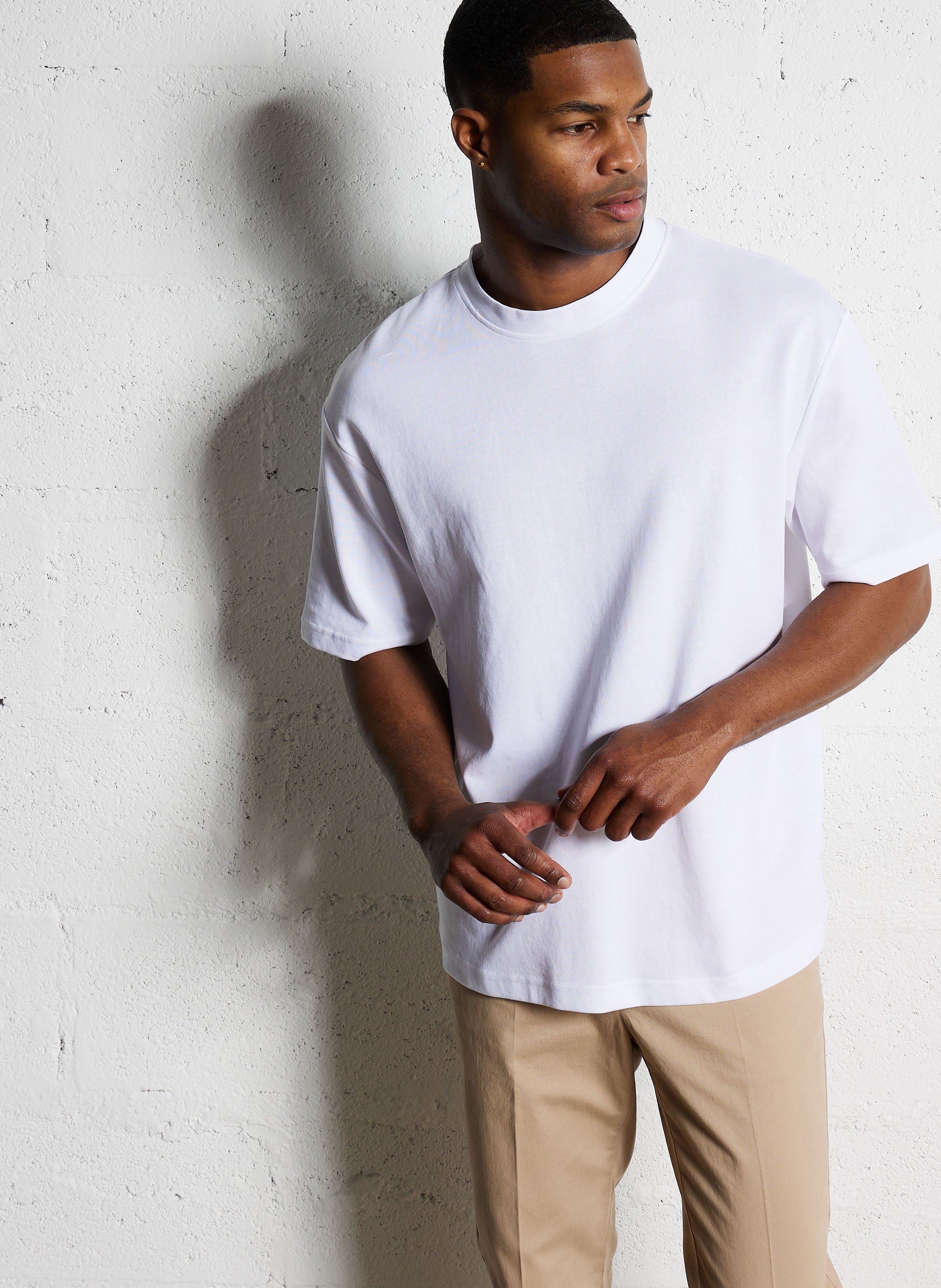 Oversized organic cotton blend t-shirt SELECTED White