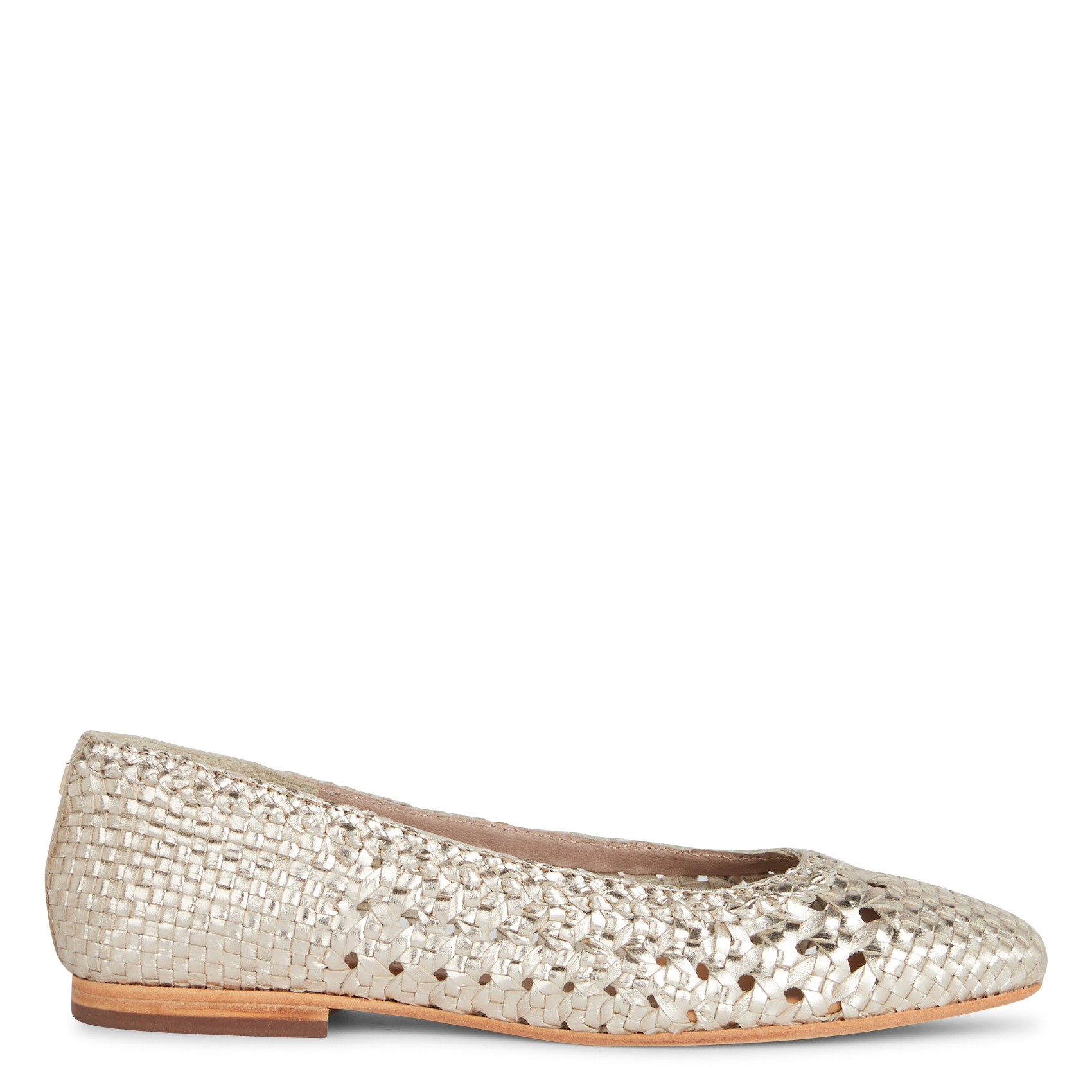 Ballerines en cuir tressé  JB MARTIN Doré