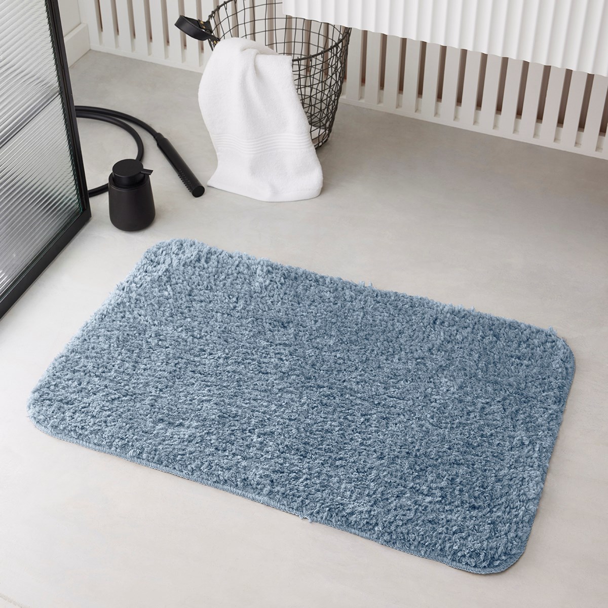 Tufted plain bath mat TODAY LINGE DE MAISON Blue
