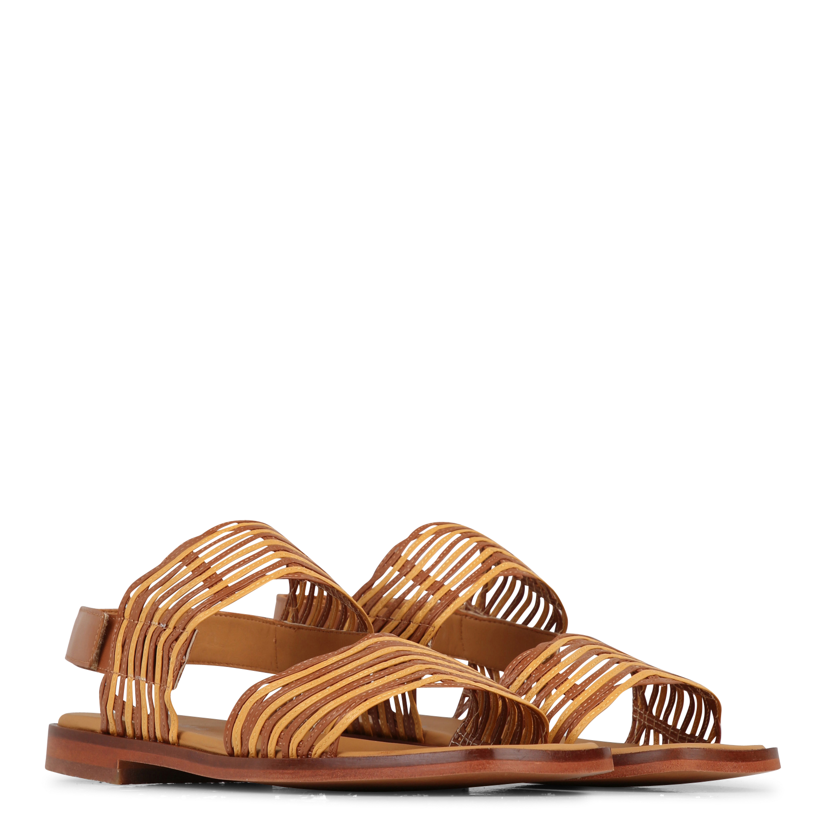 Sandales plates en cuir KOSMA MENORCA Marron