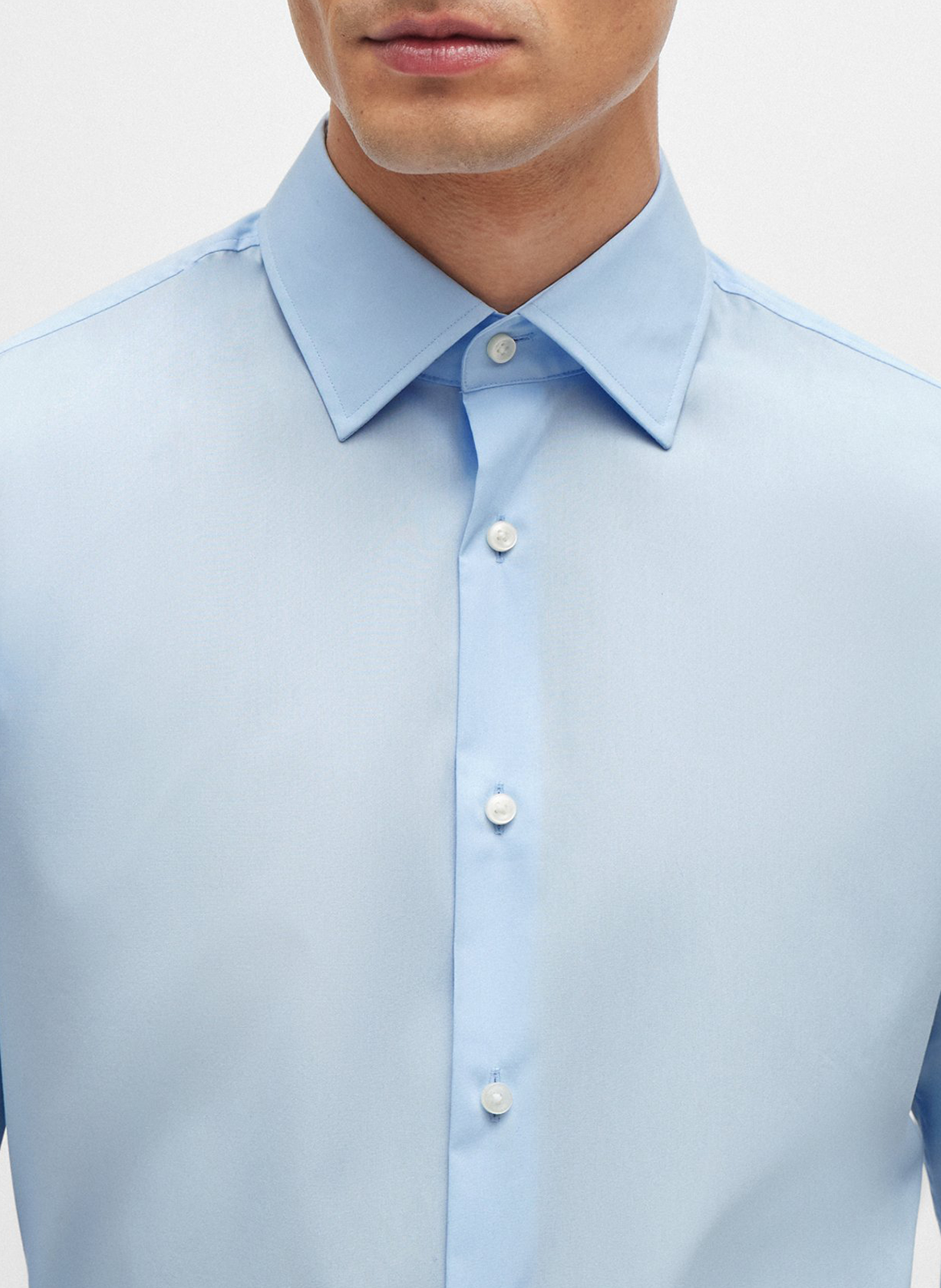 Slim-fit cotton-blend shirt BOSS Blue