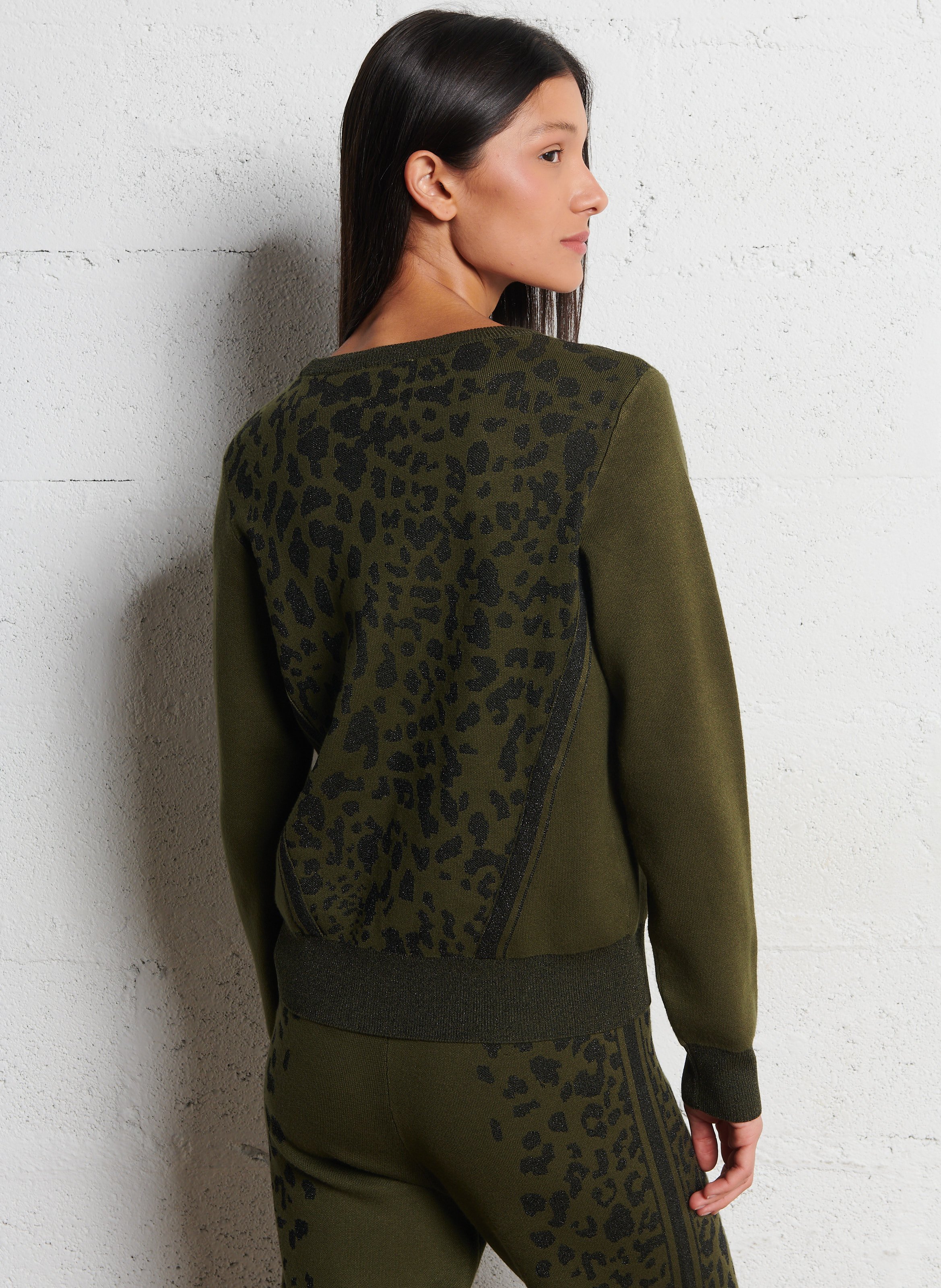 Jacquard trui Chat LIU JO Groen