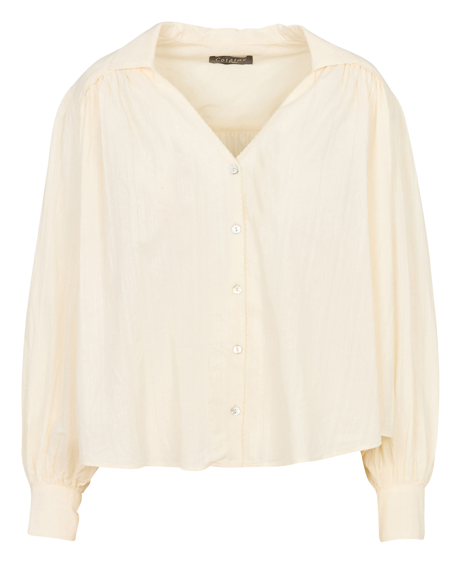 Shirt with classic collar in cotton COTELAC White