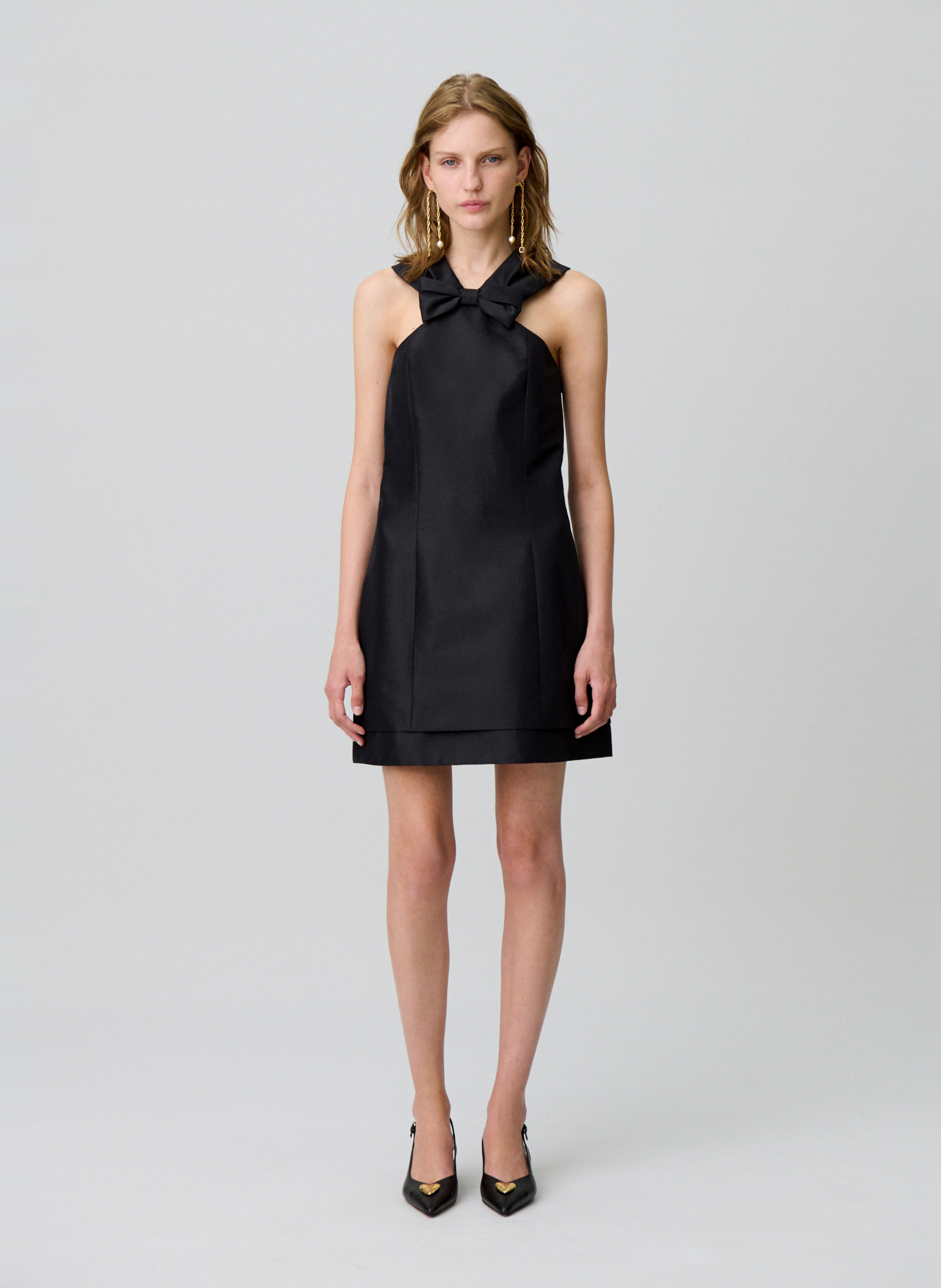 Robe courte satinée CLAUDIE PIERLOT Noir