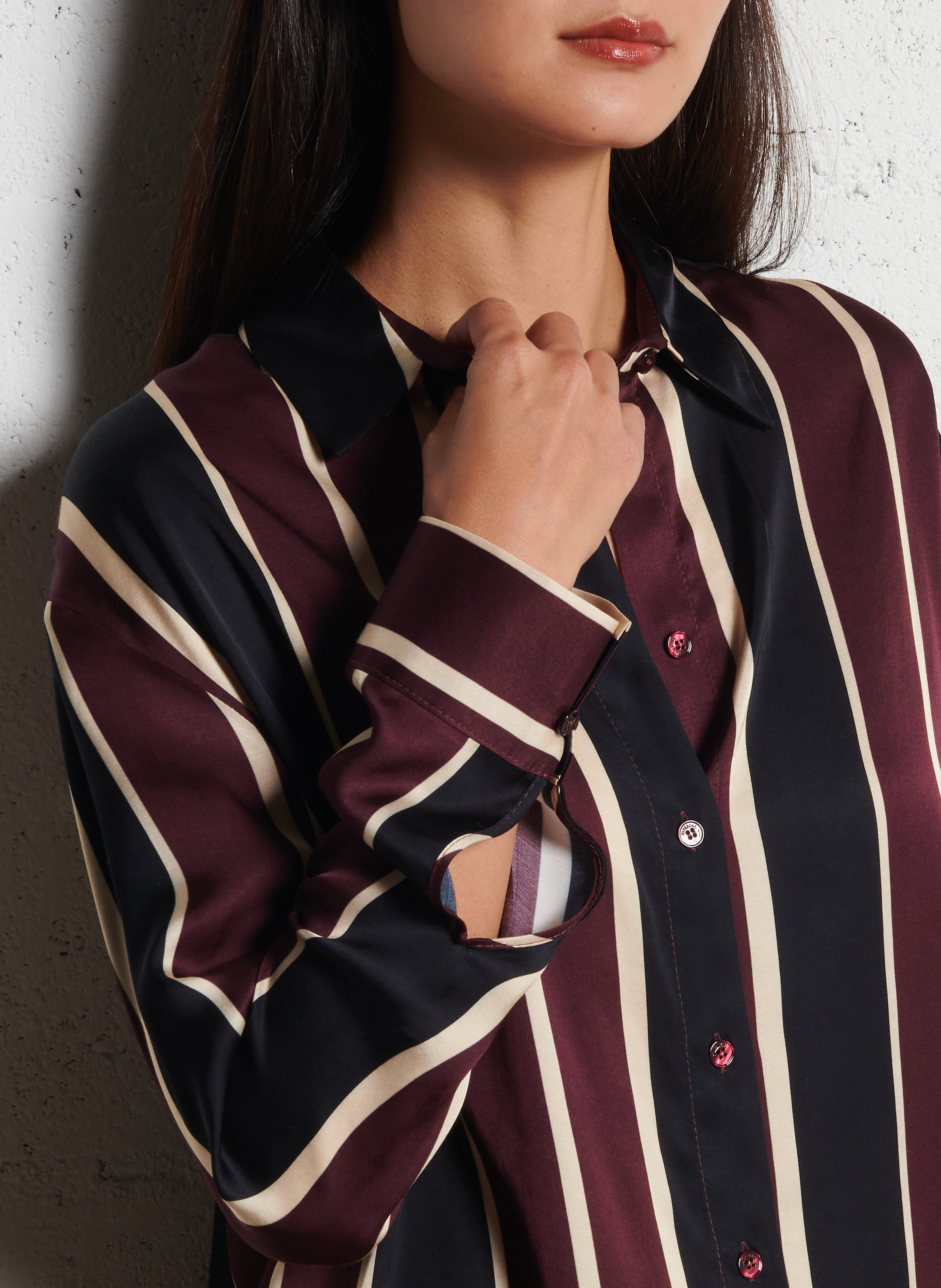Striped straight shirt IMPERIAL Red