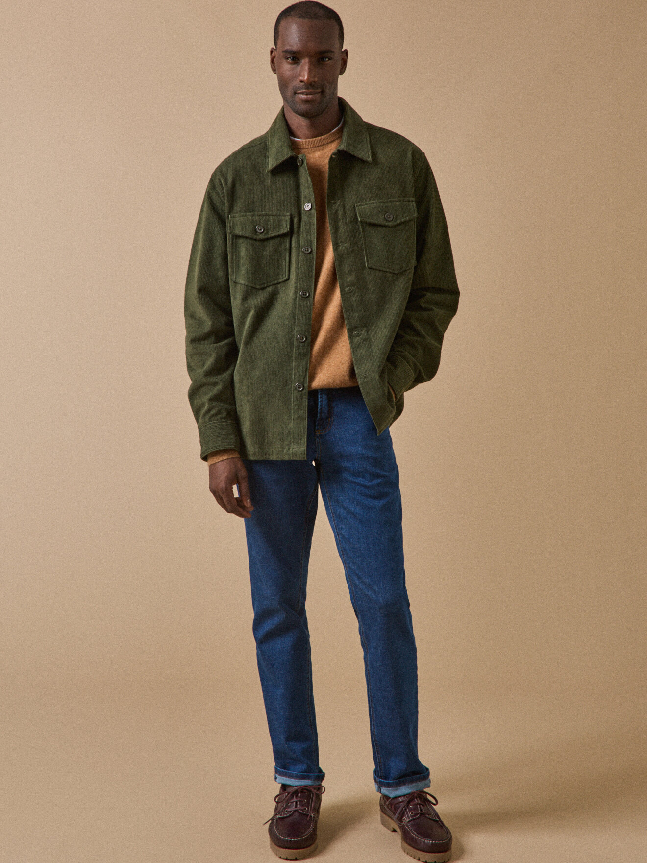 Corduroy overshirt CYRILLUS Green