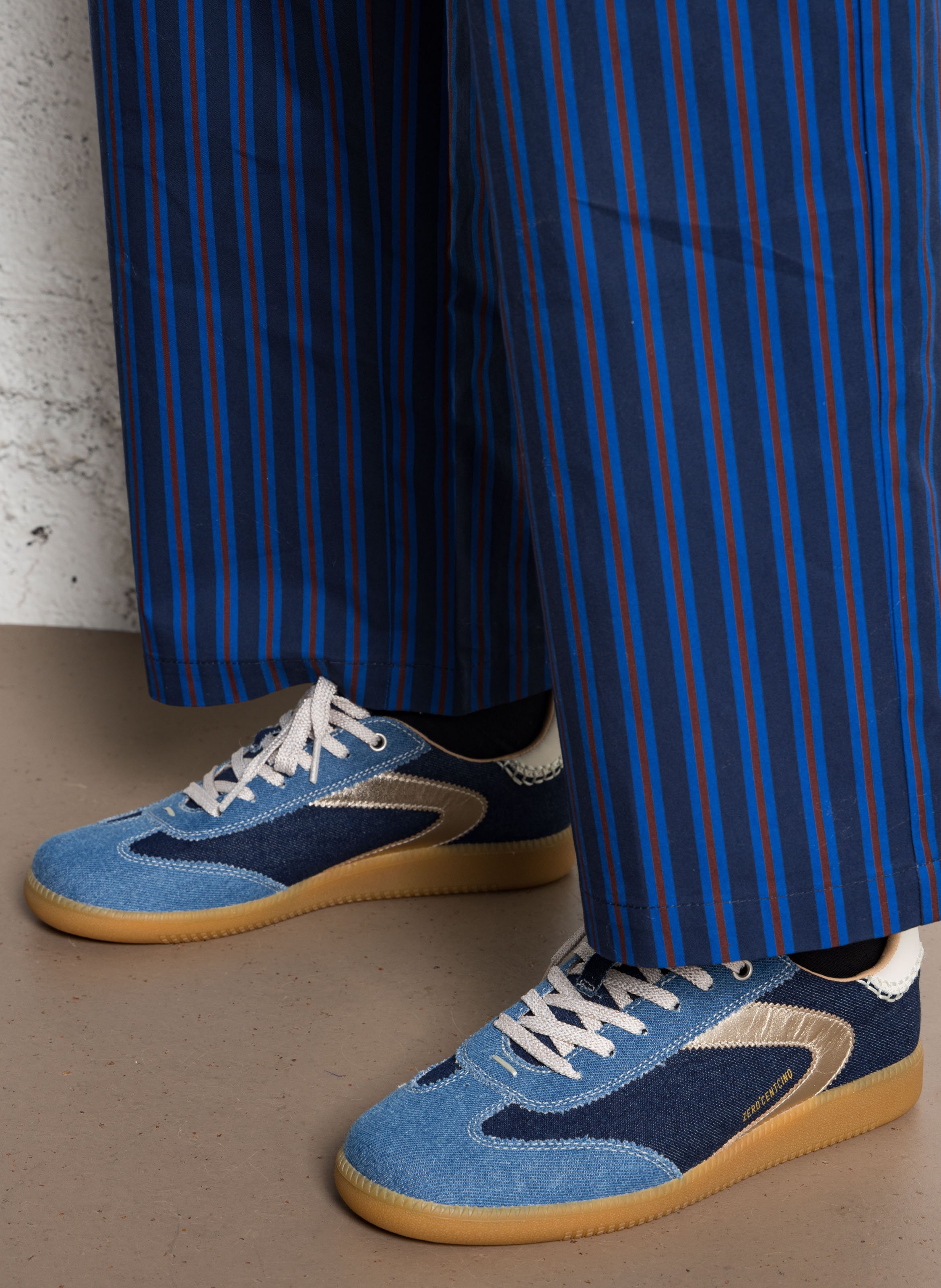 baskets basses en jeans 0'105 Bleu