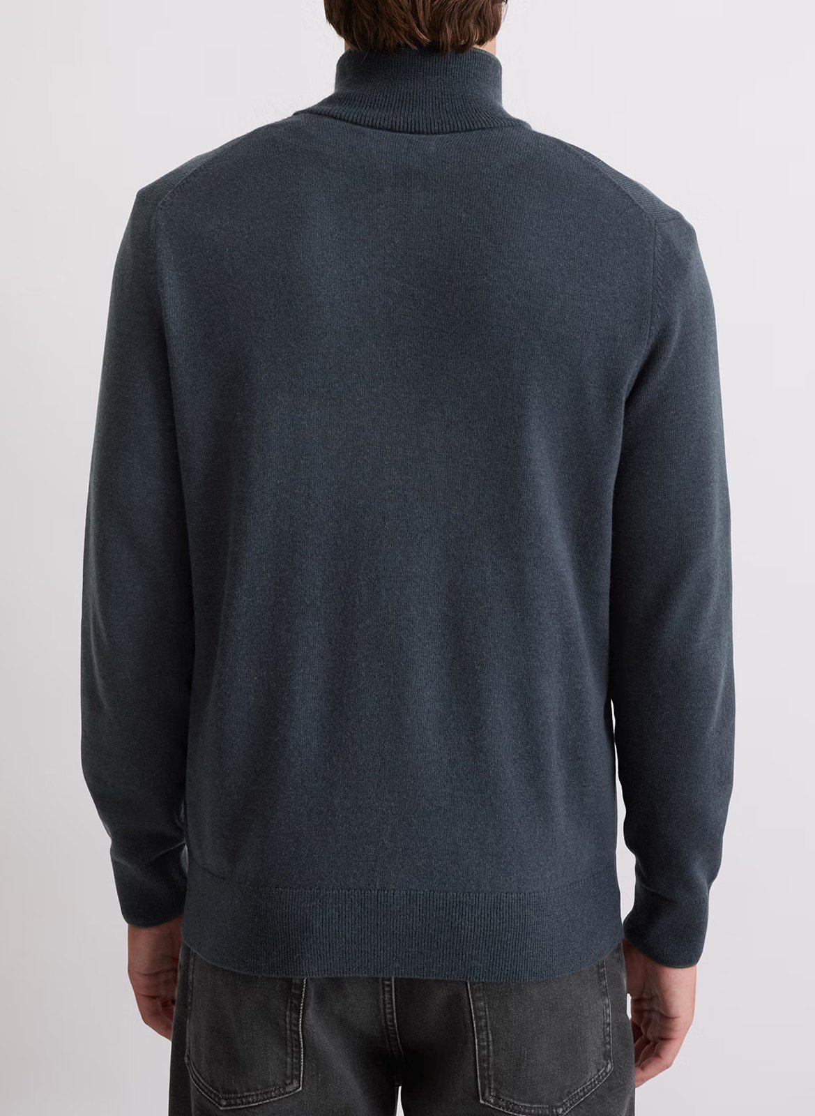 Pull col roulé en coton mélangé MARC O'POLO Bleu