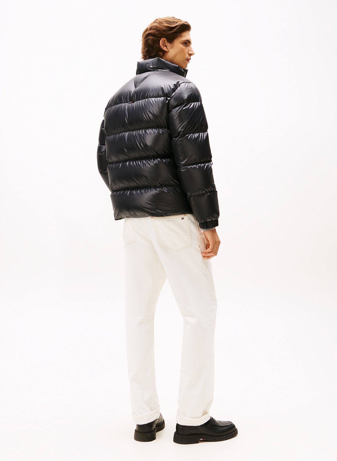 Doudoune droite en fibres recyclées TOMMY HILFIGER Noir