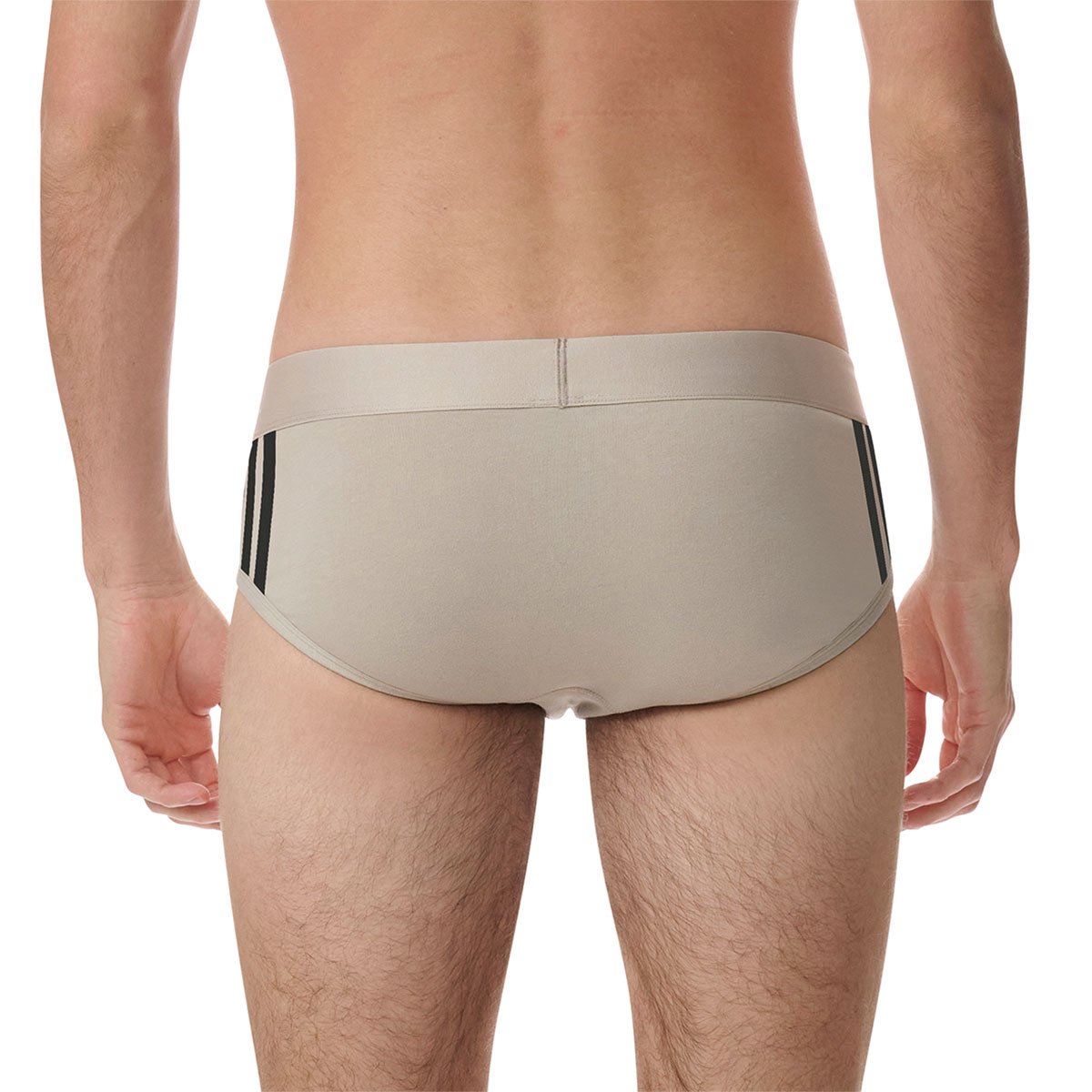 Set of 2 men's active flex cotton 3 stripes adidas sport briefs ADIDAS UNDERWEAR Beige