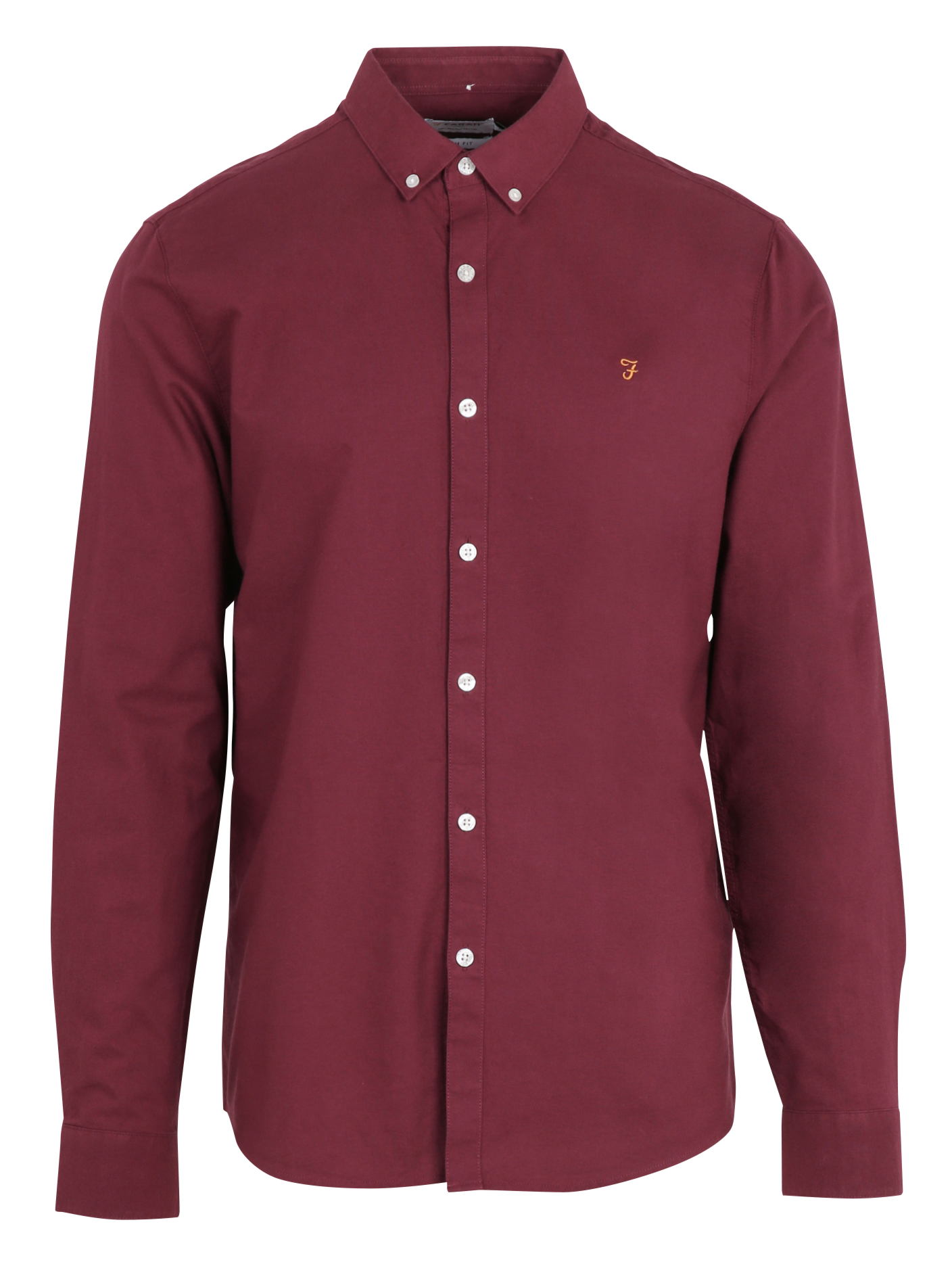 Chemise slim-fit en coton biologique FARAH Rouge