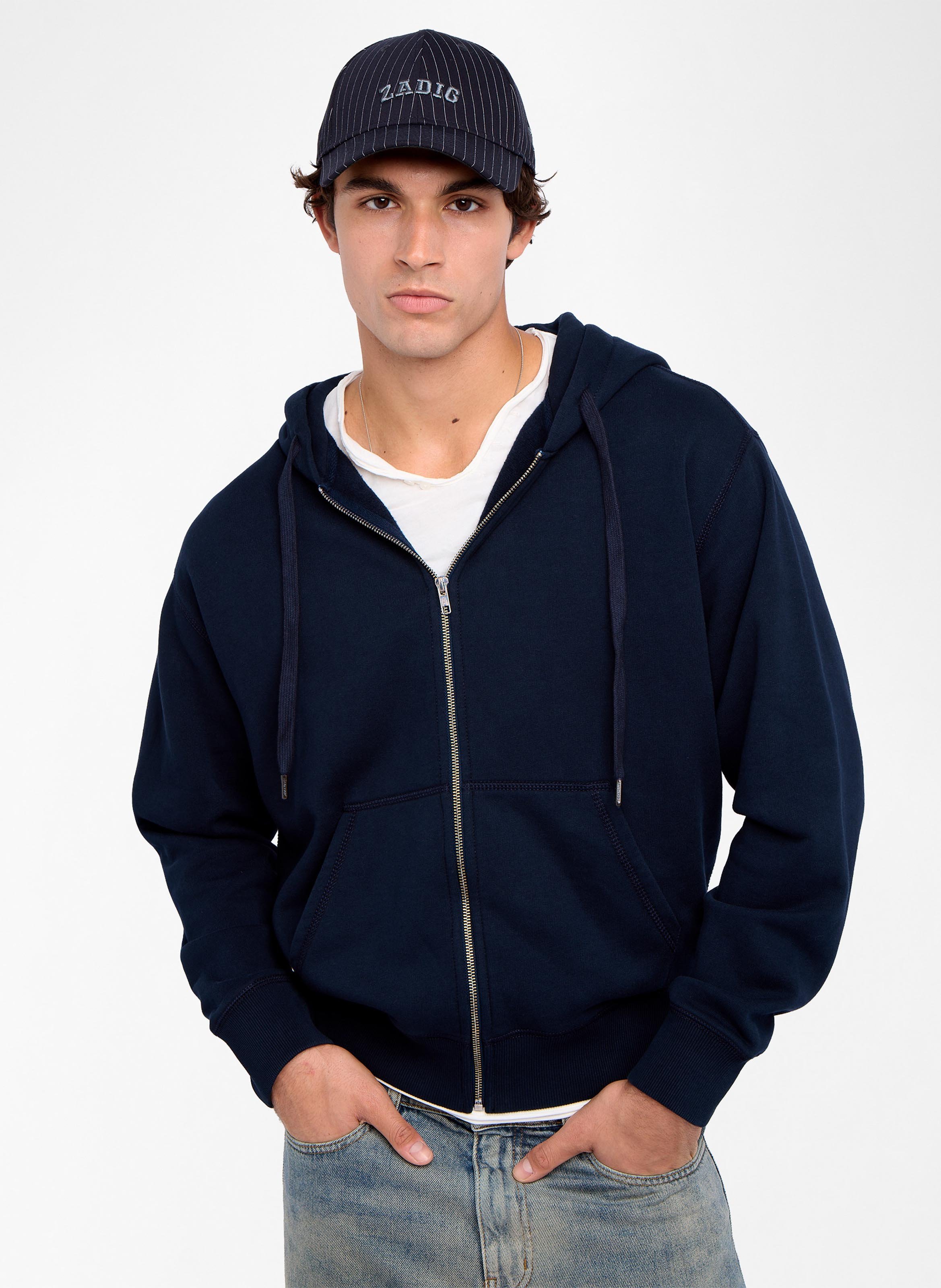 Straight cotton-blend hoodie ZADIG&VOLTAIRE Blue