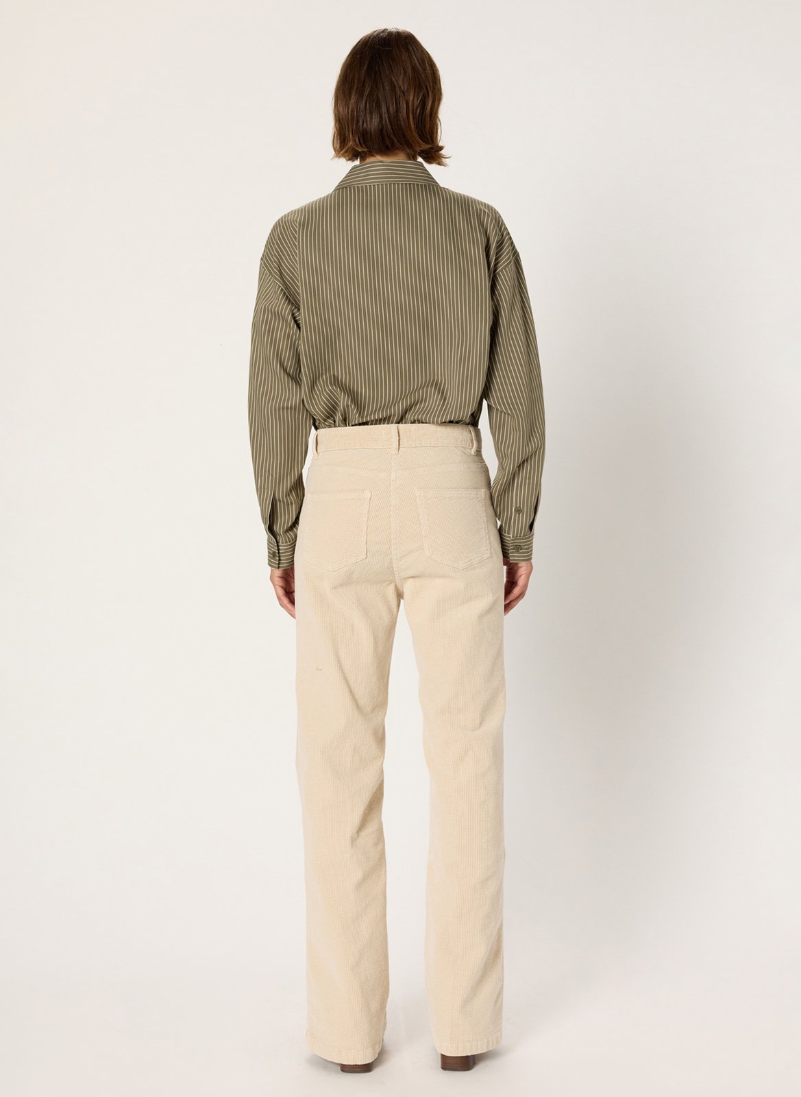 Broek met hoge taille van corduroy GERARD DAREL Beige
