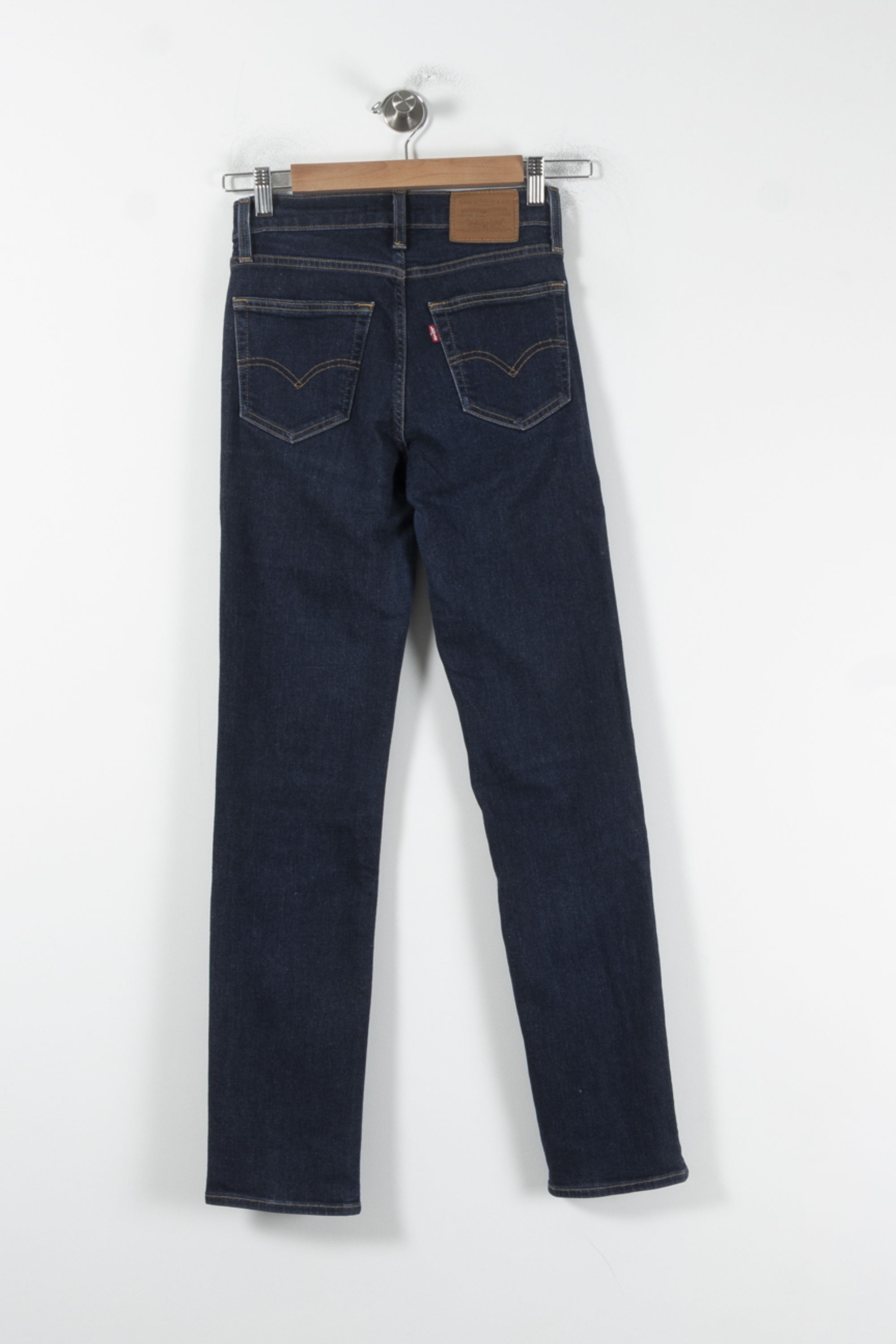 Cropped slim jeans with studs LEVI'S - Seconde main Blue