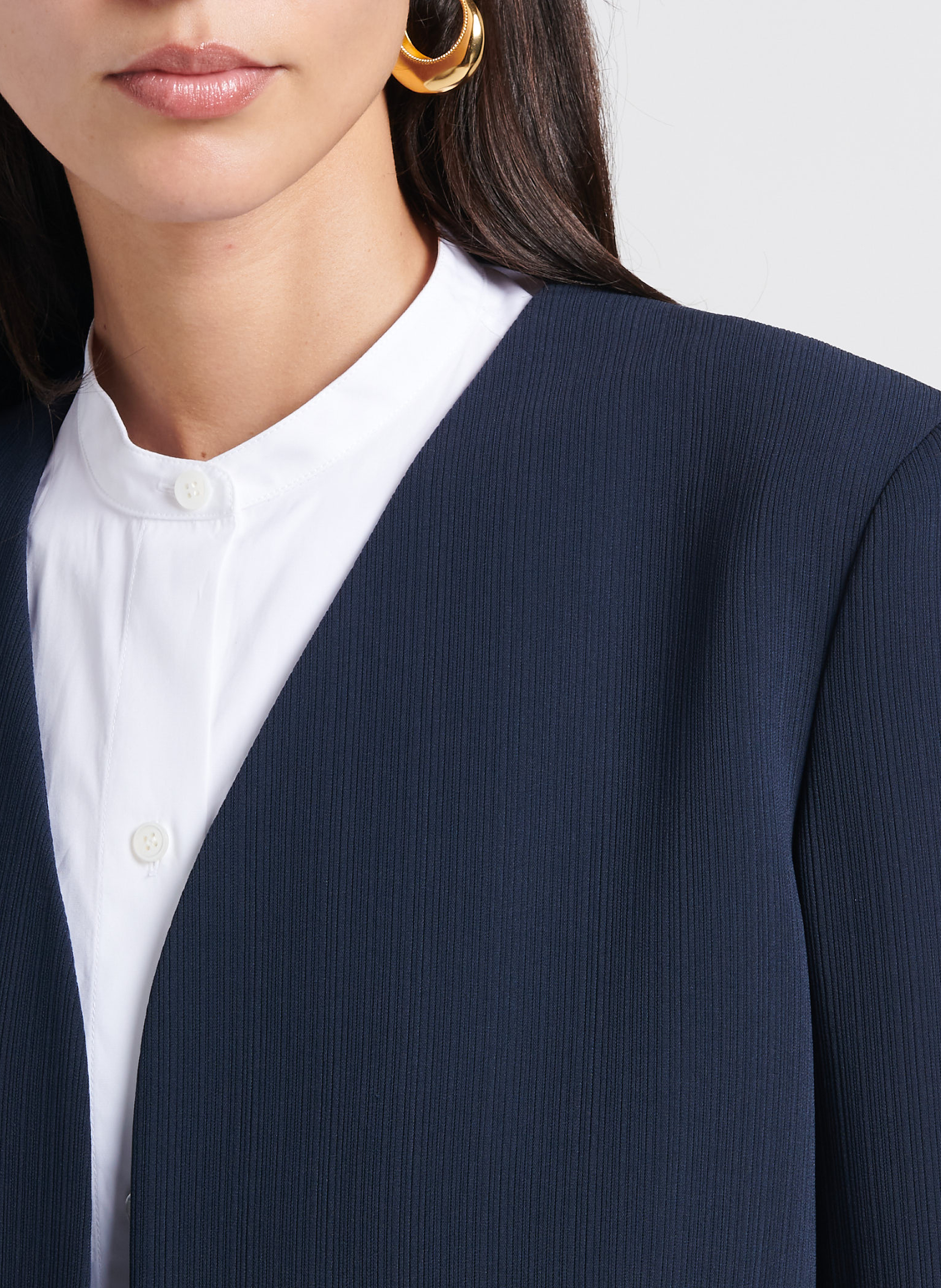 Blazerjacke mit V-Ausschnitt THEORY Blau