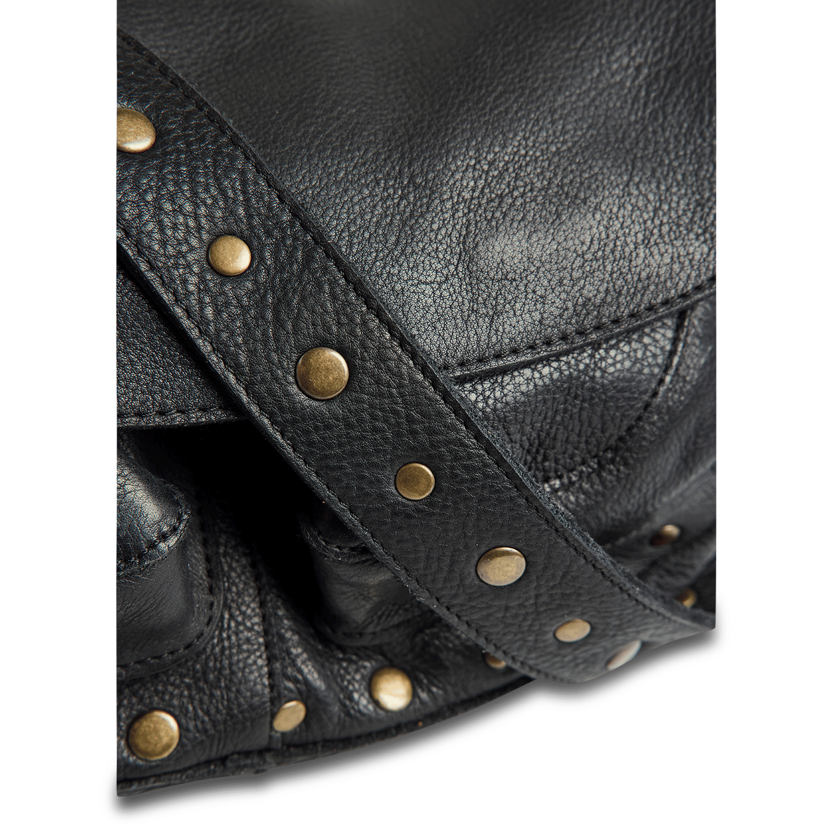 Sac bandoulière en cuir PIECES Noir