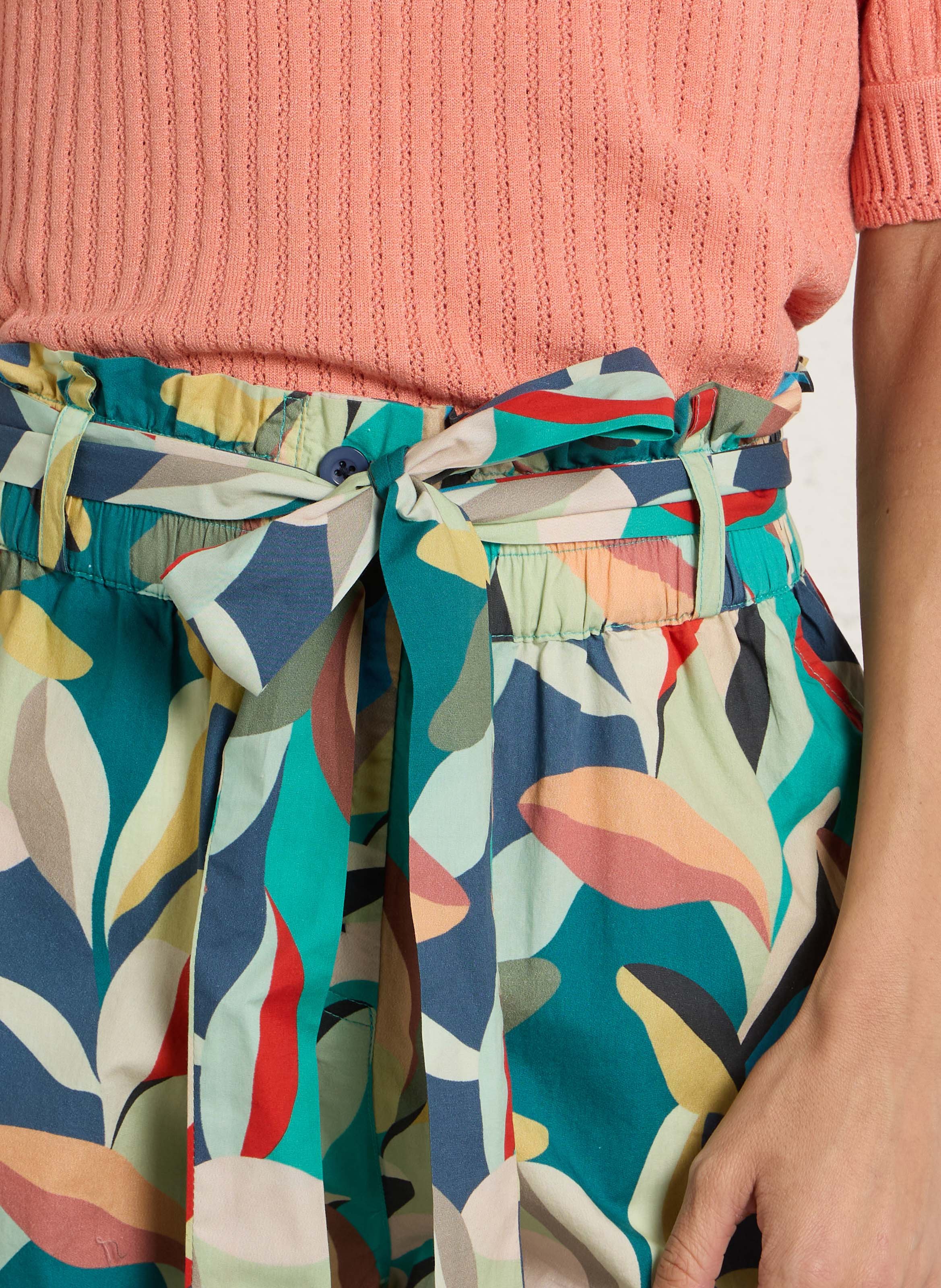 Katoenen straight fit pantalon PETITE MENDIGOTE Veelkleurig