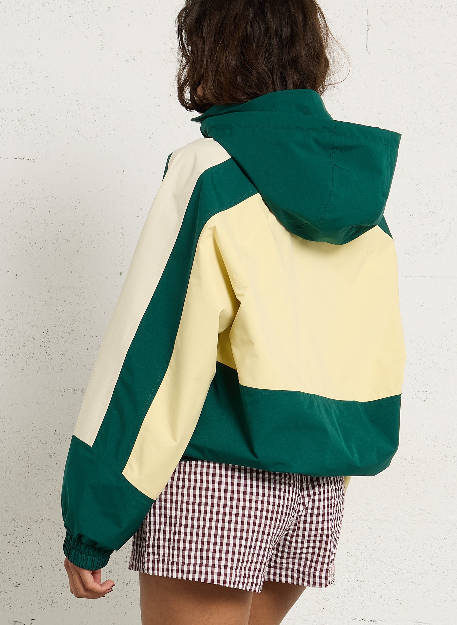 High-neck rainproof jacket FLOTTE Green