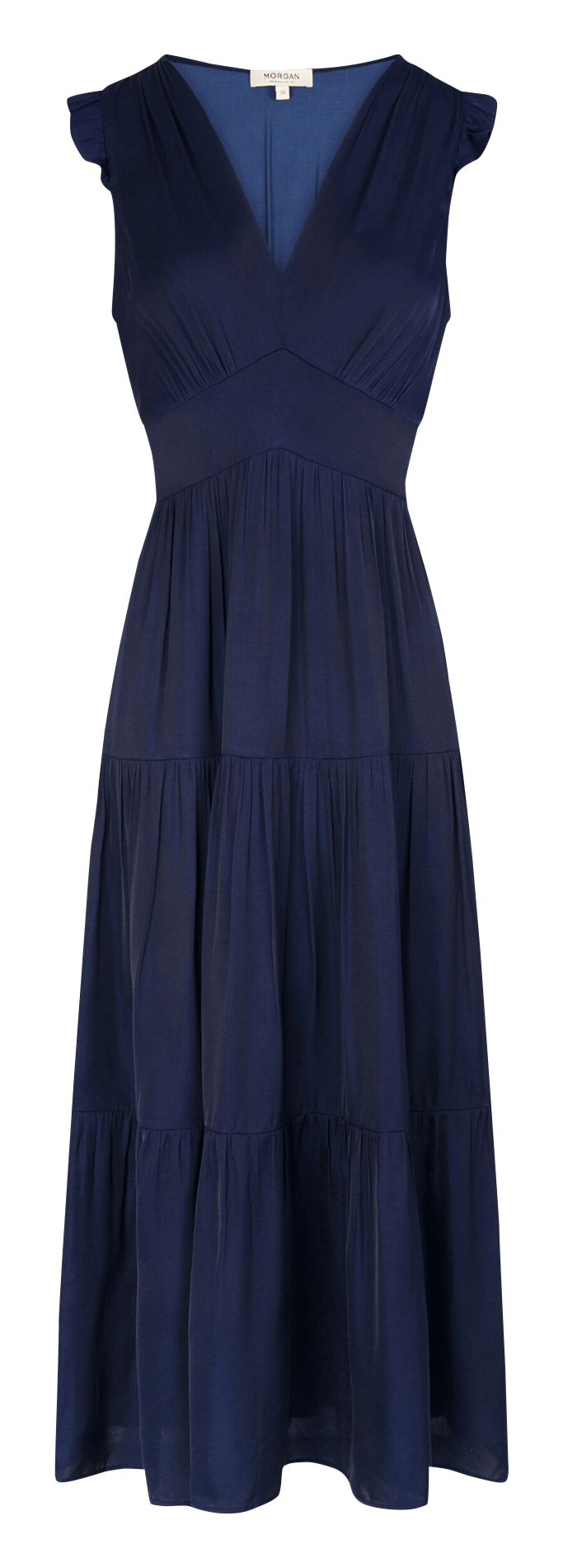 Robe longue col V ample MORGAN Bleu