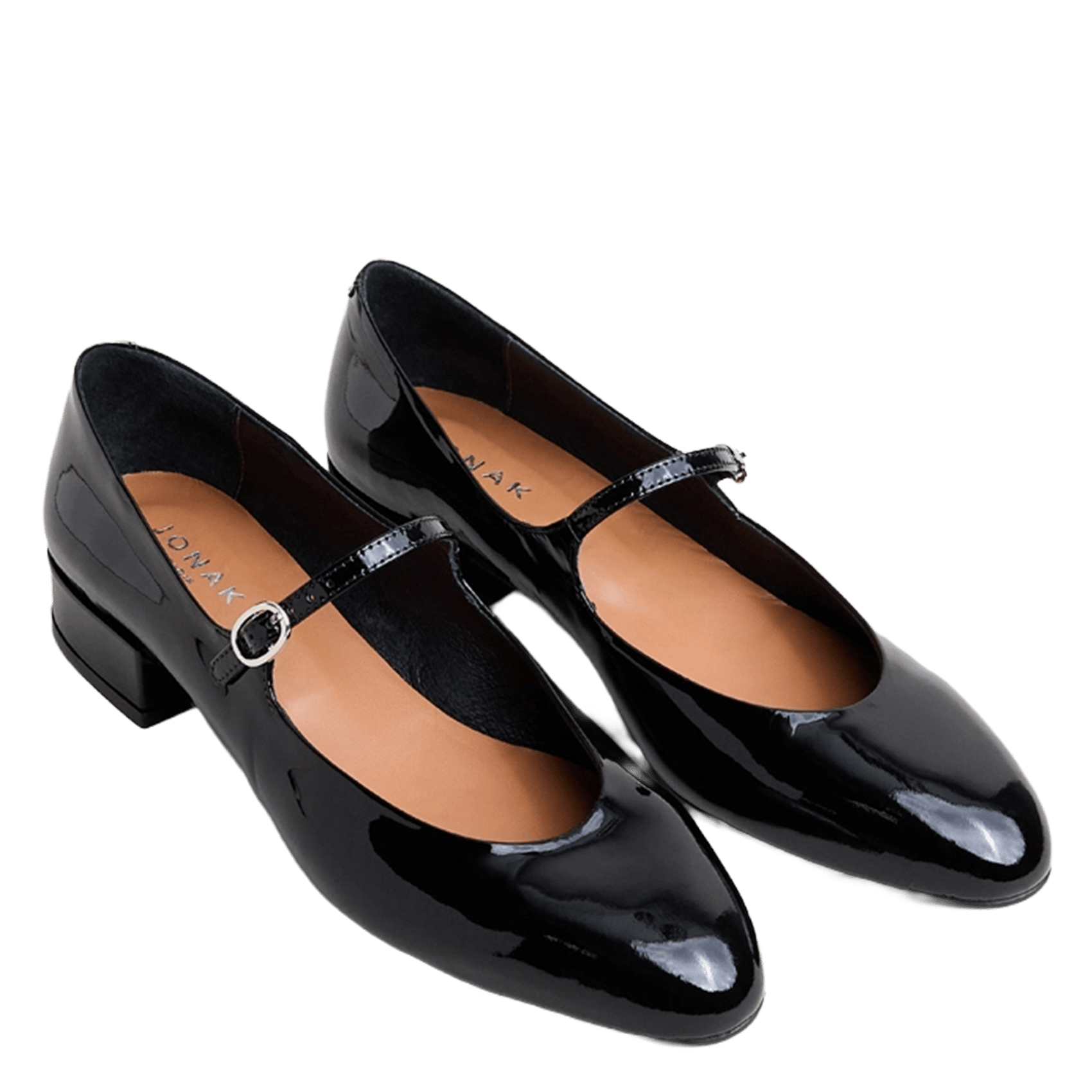 Babies en cuir verni JONAK Noir