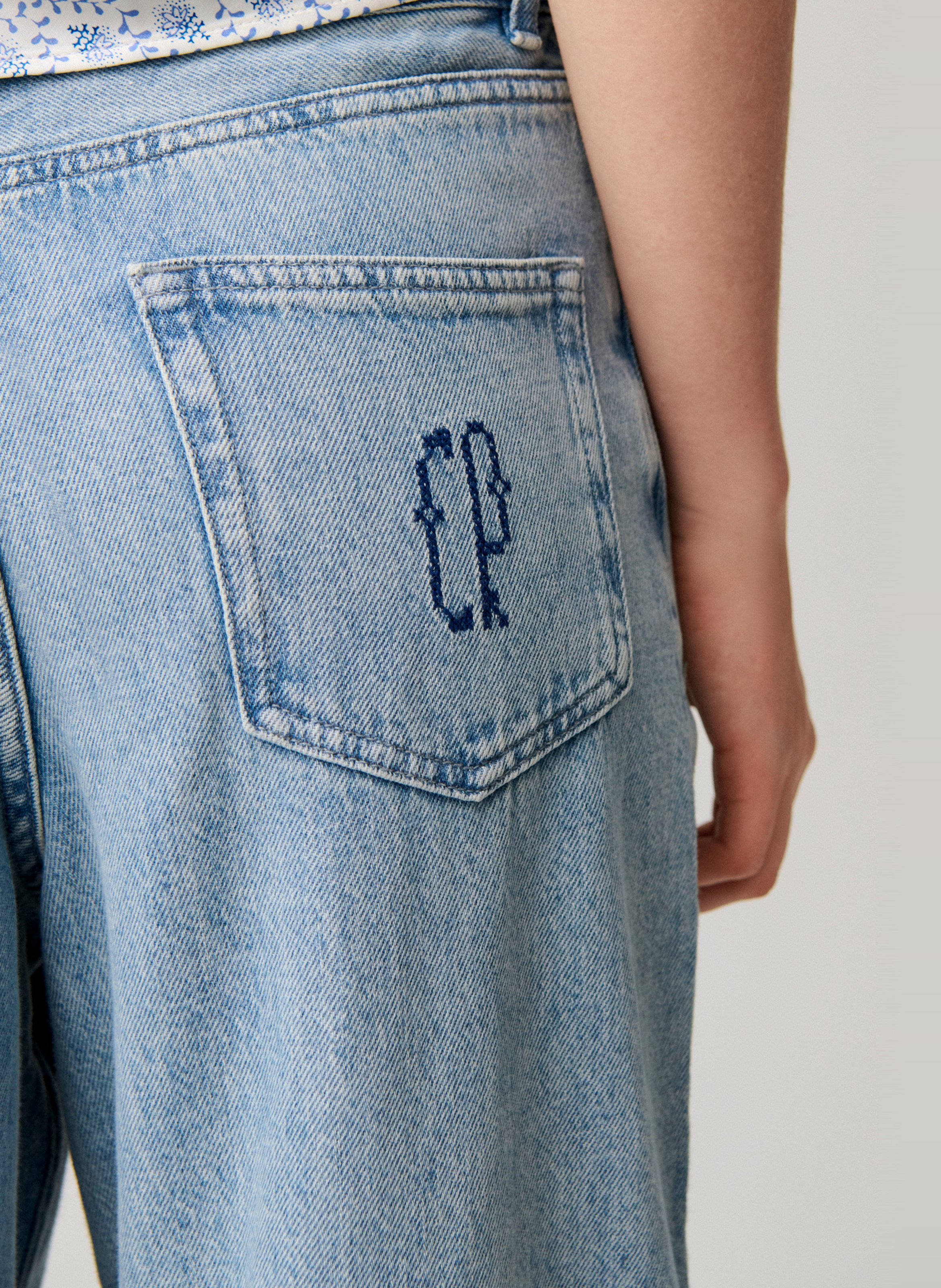 Jean large brodé CLAUDIE PIERLOT Multicolore