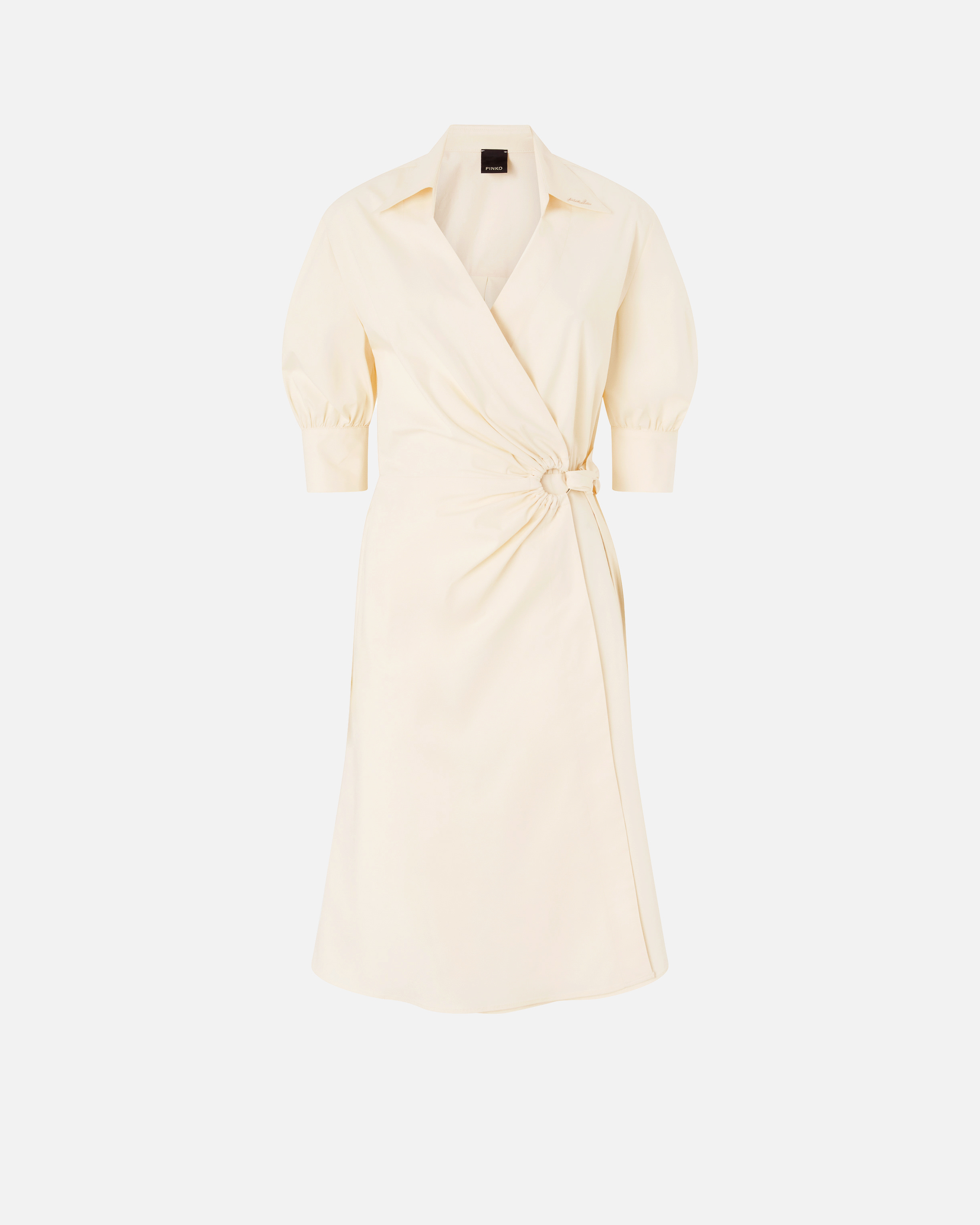 Robe midi portefeuille PINKO Beige