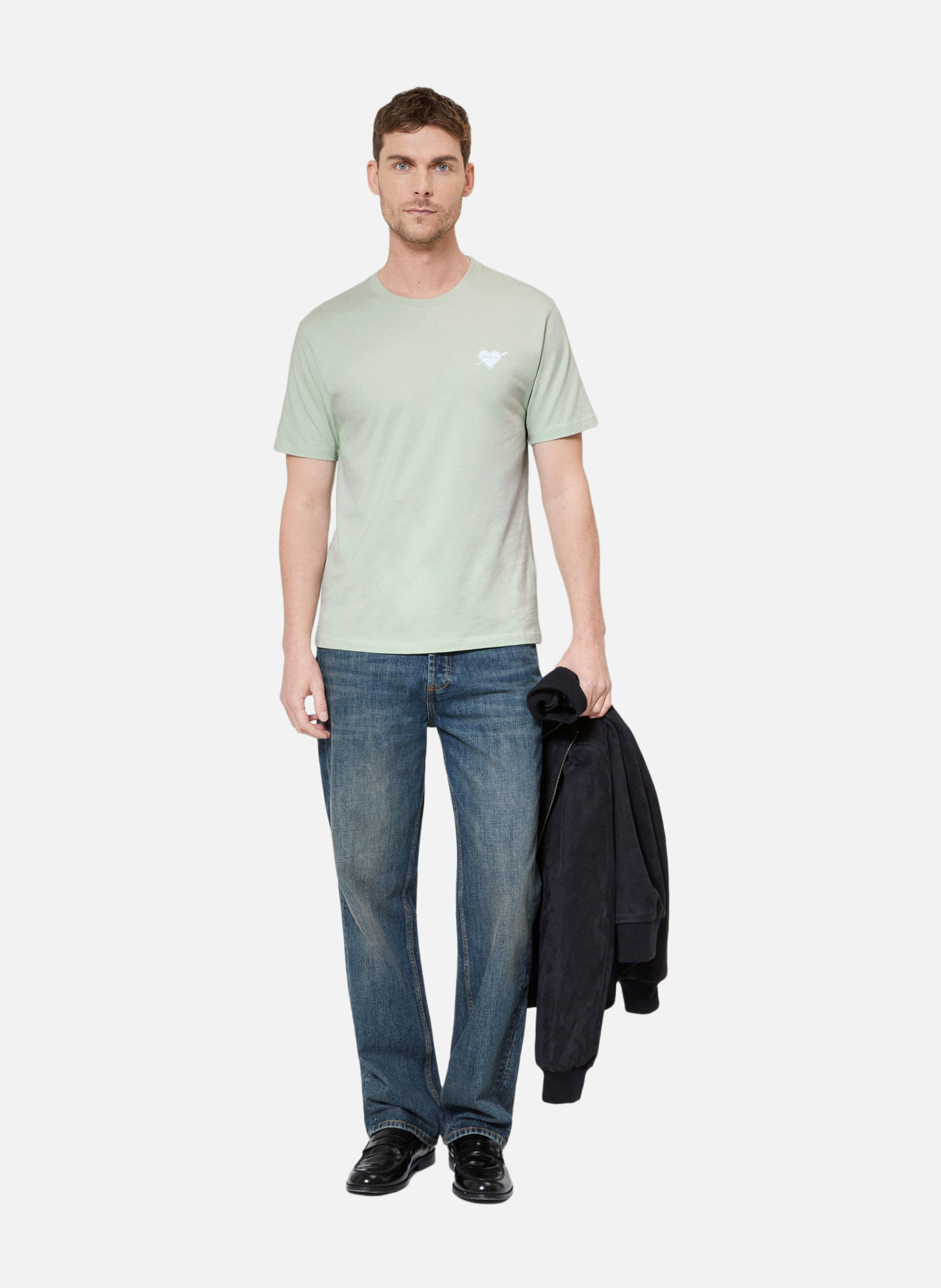 T-shirt avec flocage coeur Vert