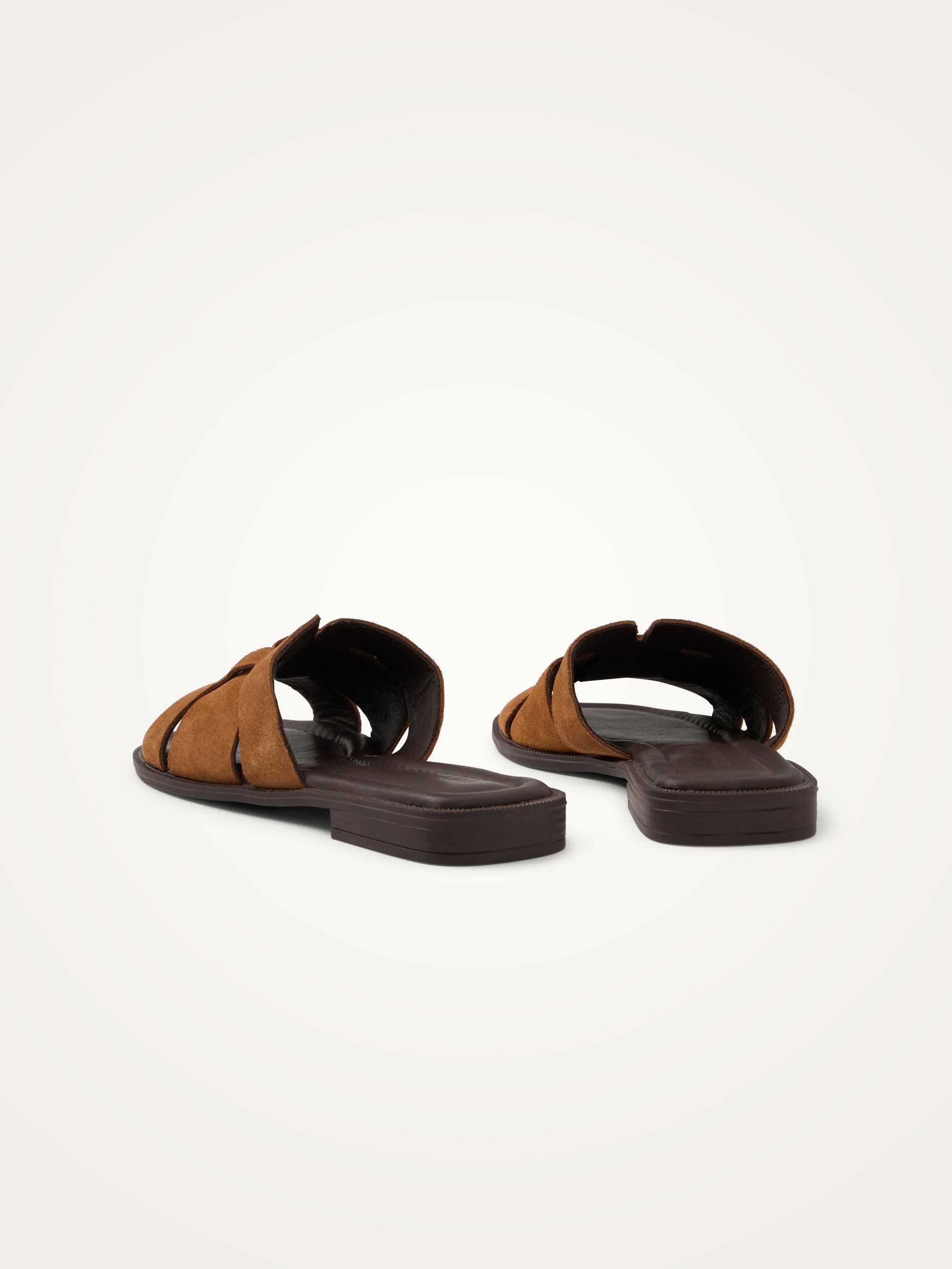 Suede mules with wide crisscross straps VANESSA WU No Color