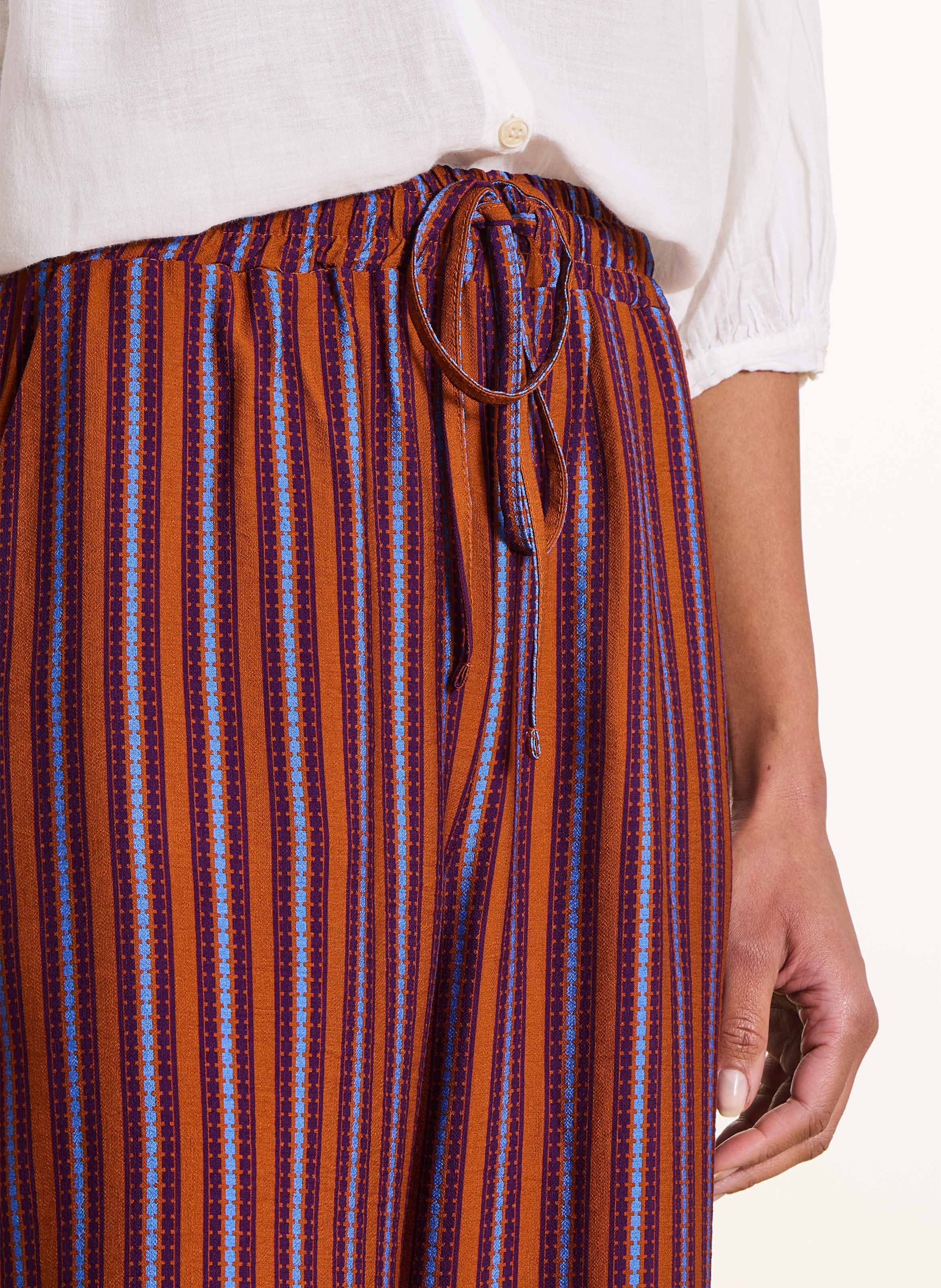 Pantalon large à rayures LA FEE MARABOUTEE Multicolore