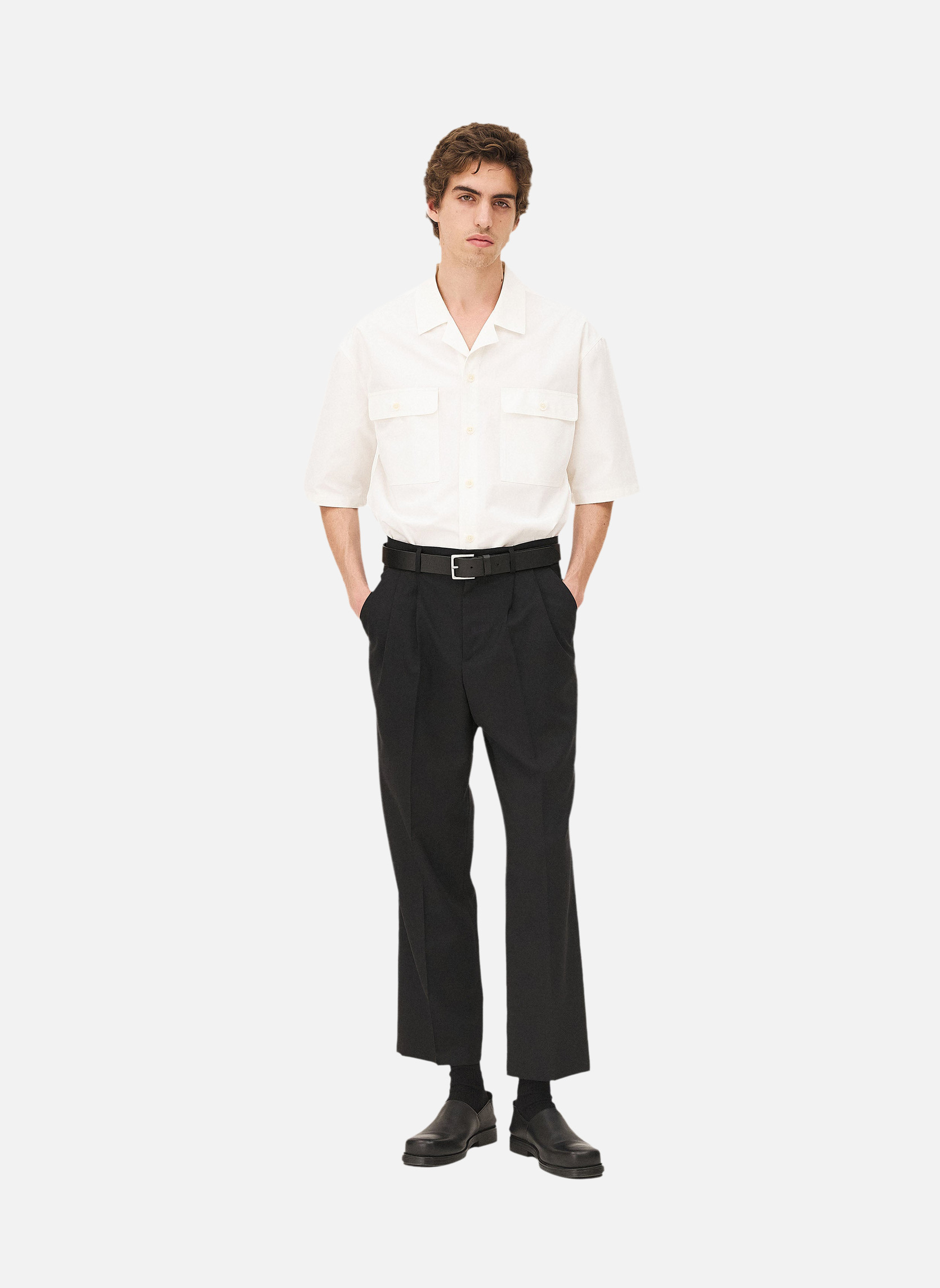 Trousers with pleats CLYDE BLACK Noyoco Black