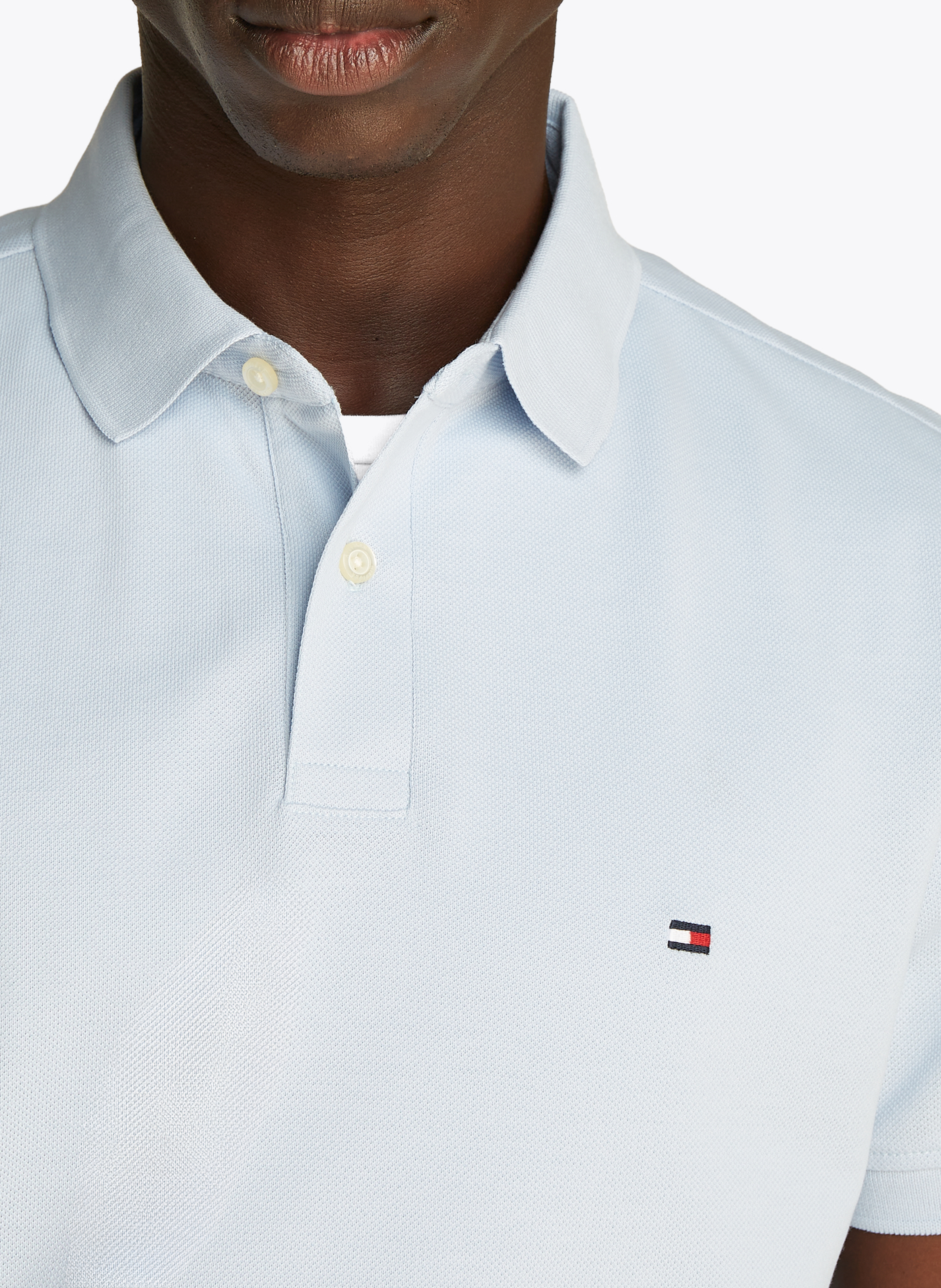 Polo regular-fit en coton biologique mélangé TOMMY HILFIGER Bleu
