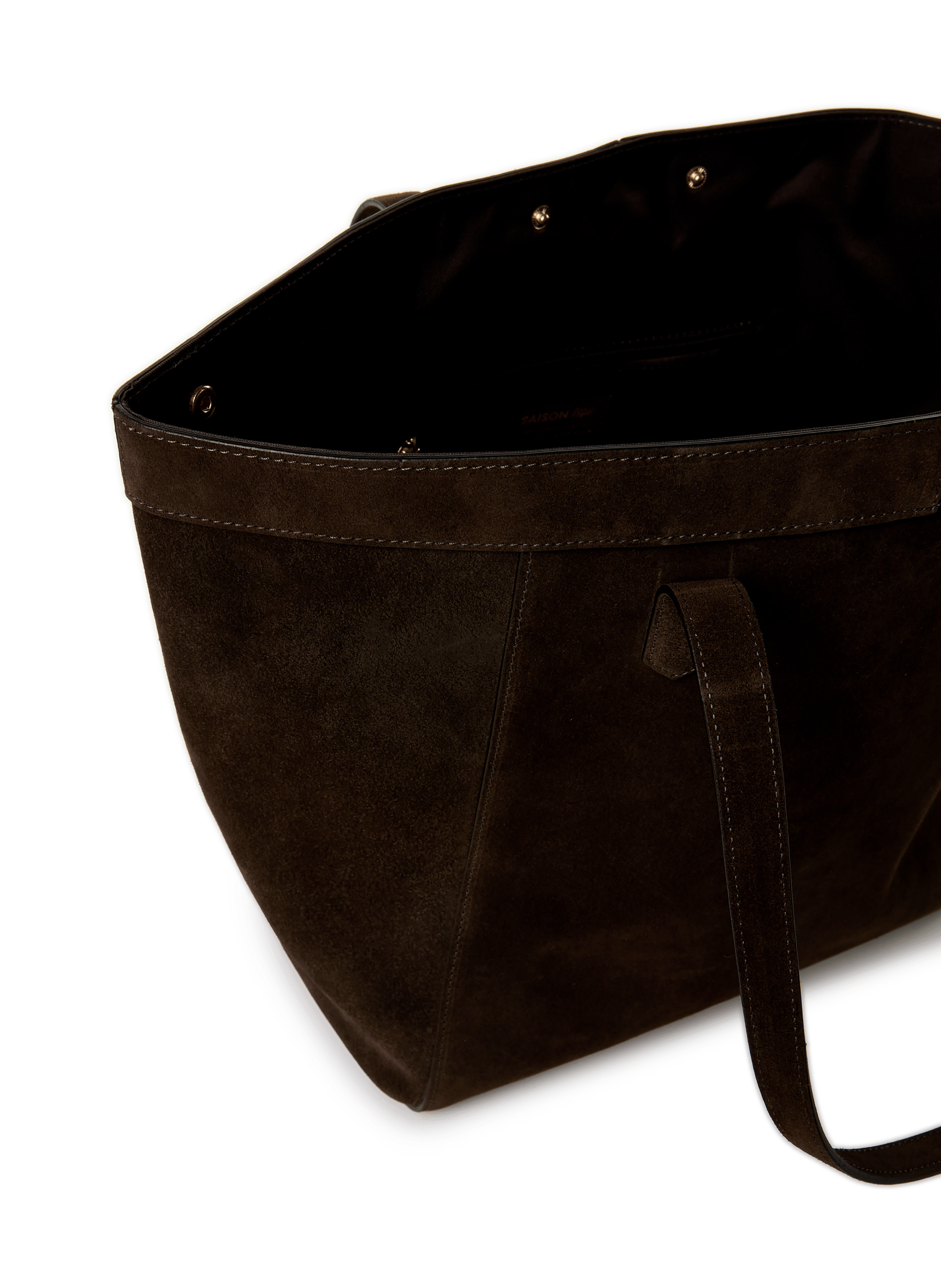 Enzo suede leather tote bag SAISON 1865 Brown