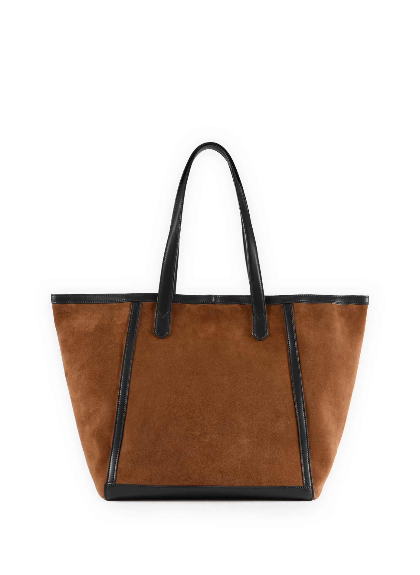 Enzobino suede leather tote bag. SAISON 1865 Brown