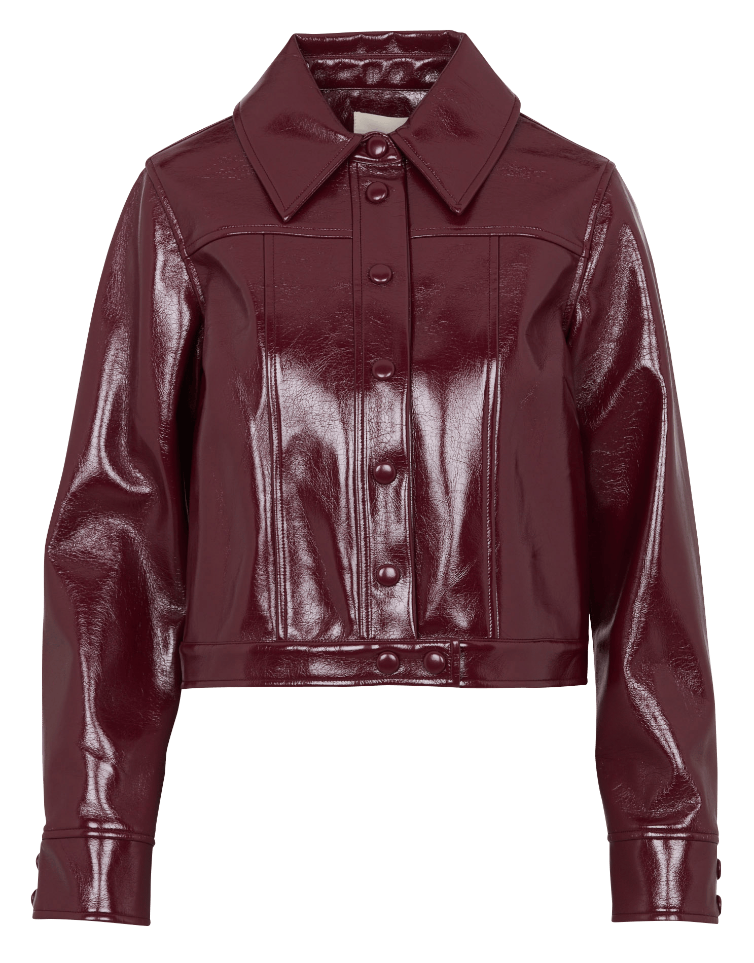 Straight vinyl effect jacket SUNCOO Plums