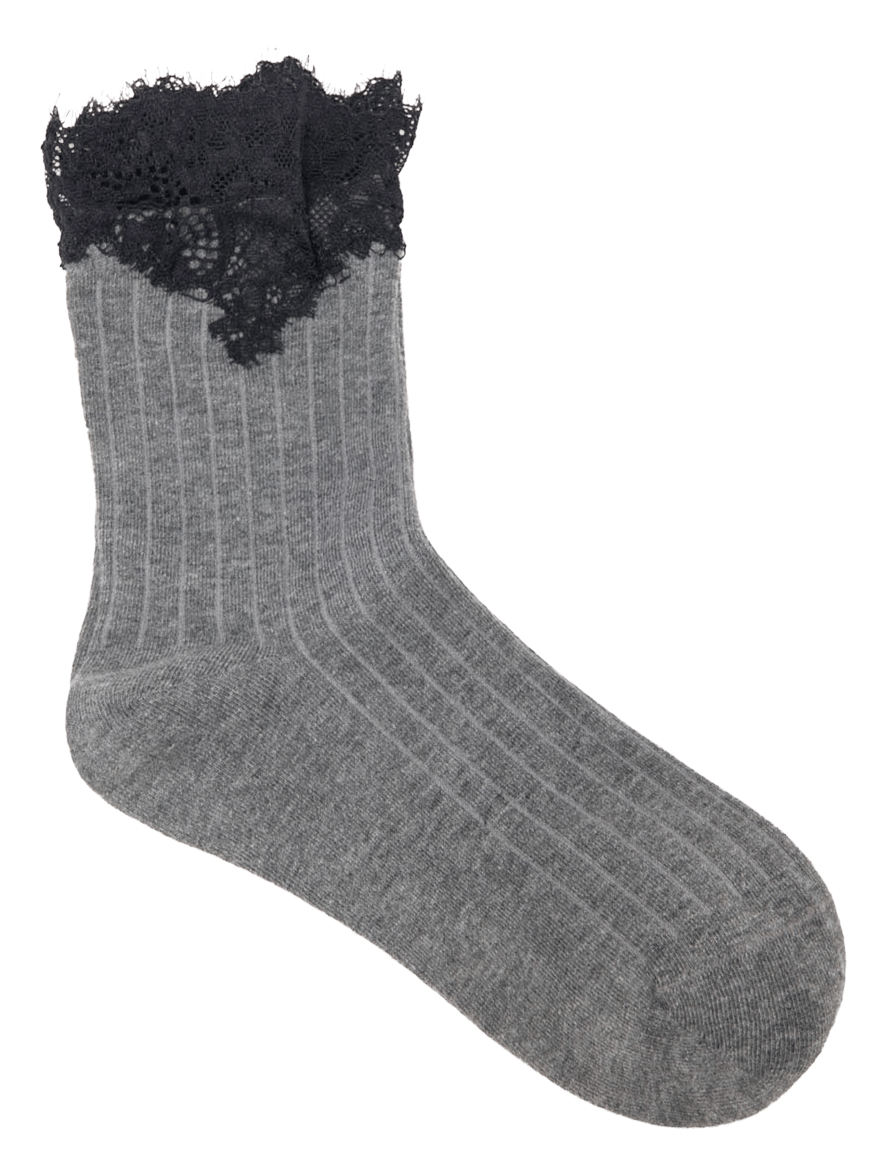 Chaussettes côtelées en coton mélangé MAJE Gris