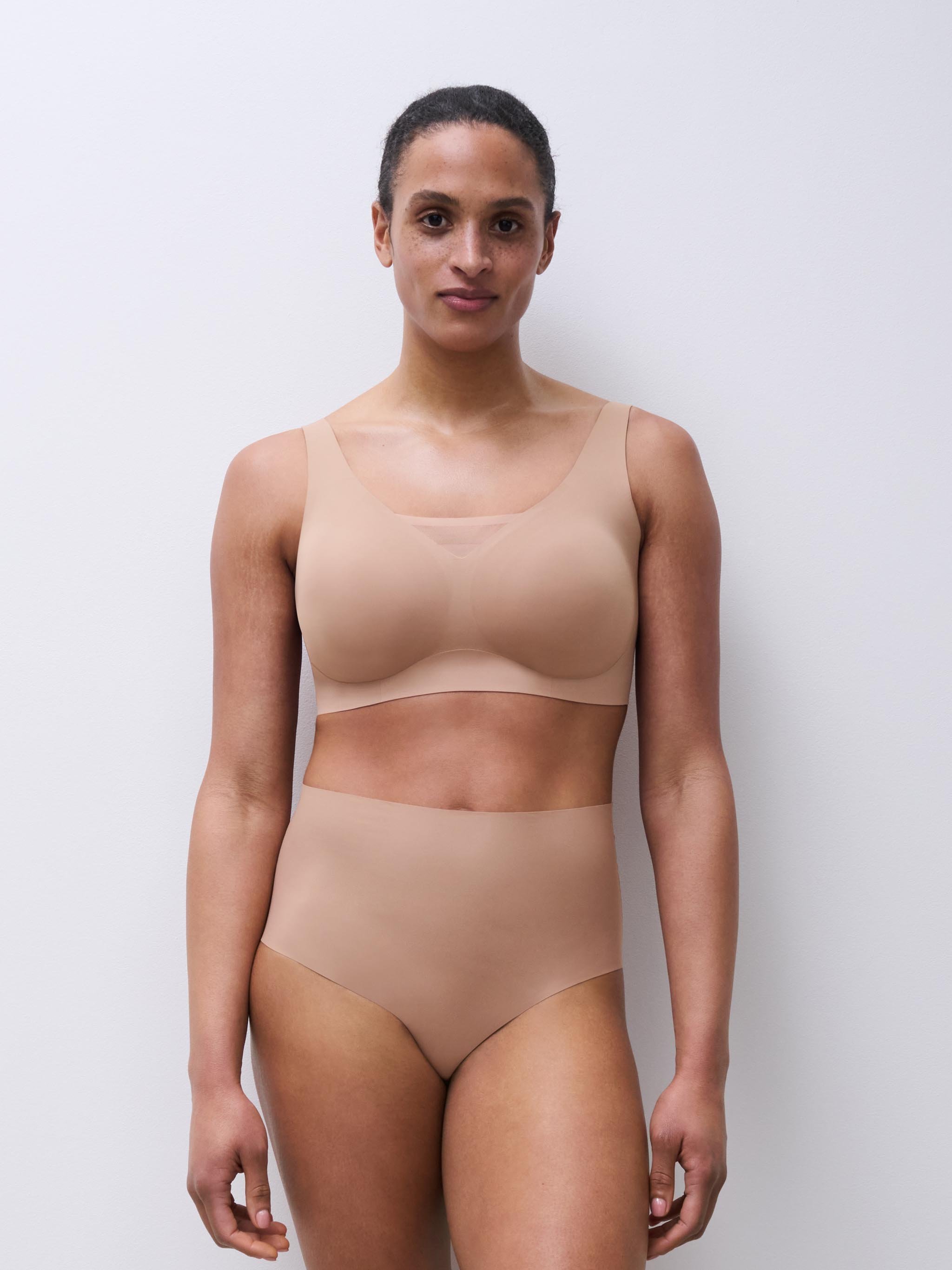 High-waisted panties CHANTELLE Brown