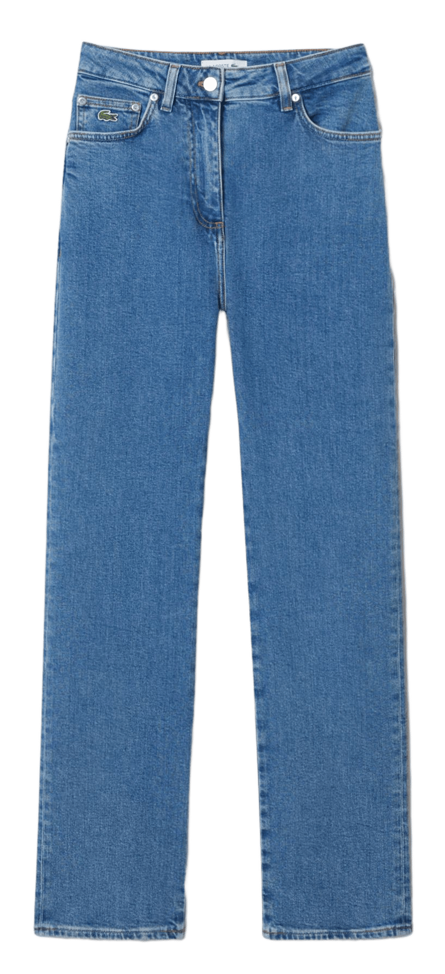Gerade geschnittene Hose aus Baumwoll-Mix mit hohem Bund LACOSTE Blau